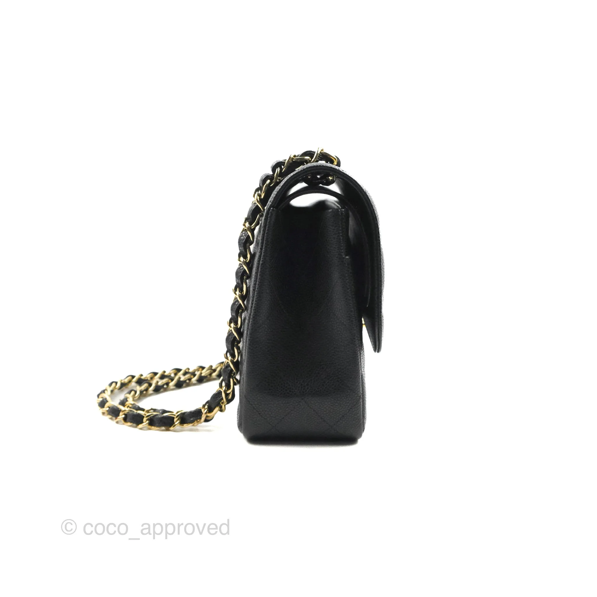 Chanel Jumbo Double Flap Black Caviar Gold Hardware⁣⁣