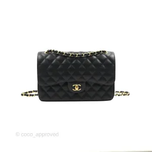 Chanel Jumbo Double Flap Black Caviar Gold Hardware⁣⁣