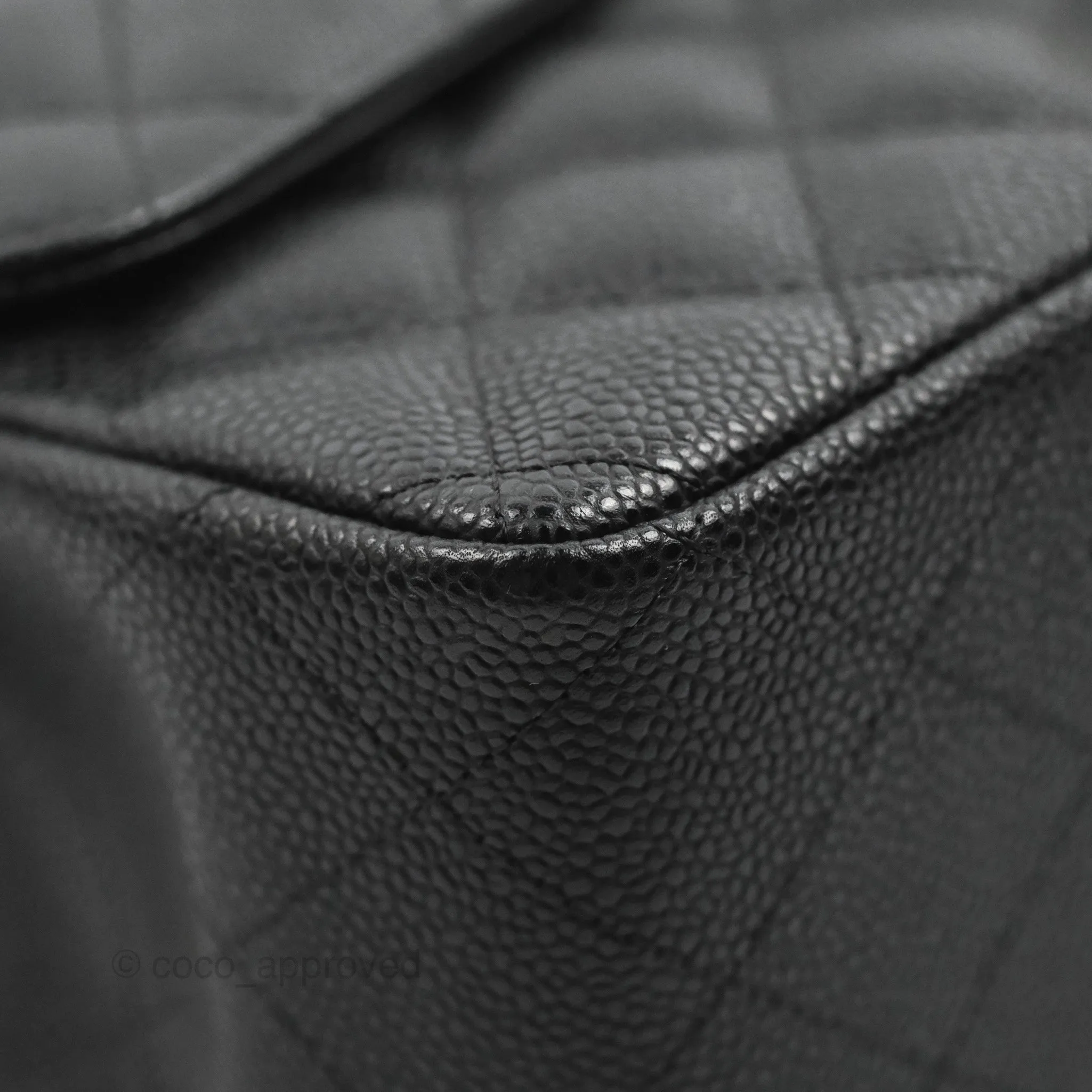 Chanel Jumbo Double Flap Black Caviar Gold Hardware⁣⁣