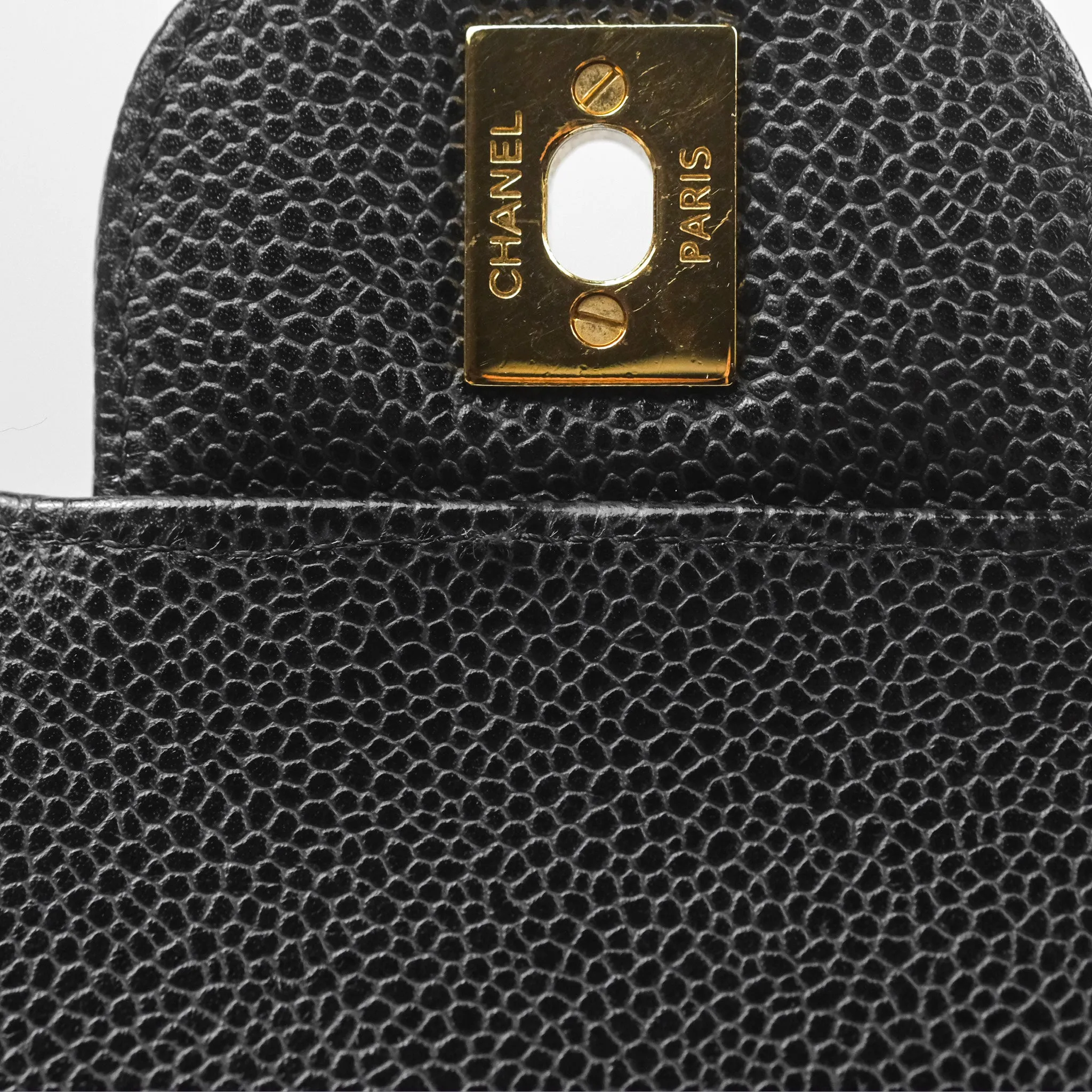 Chanel Jumbo Double Flap Black Caviar Gold Hardware⁣⁣