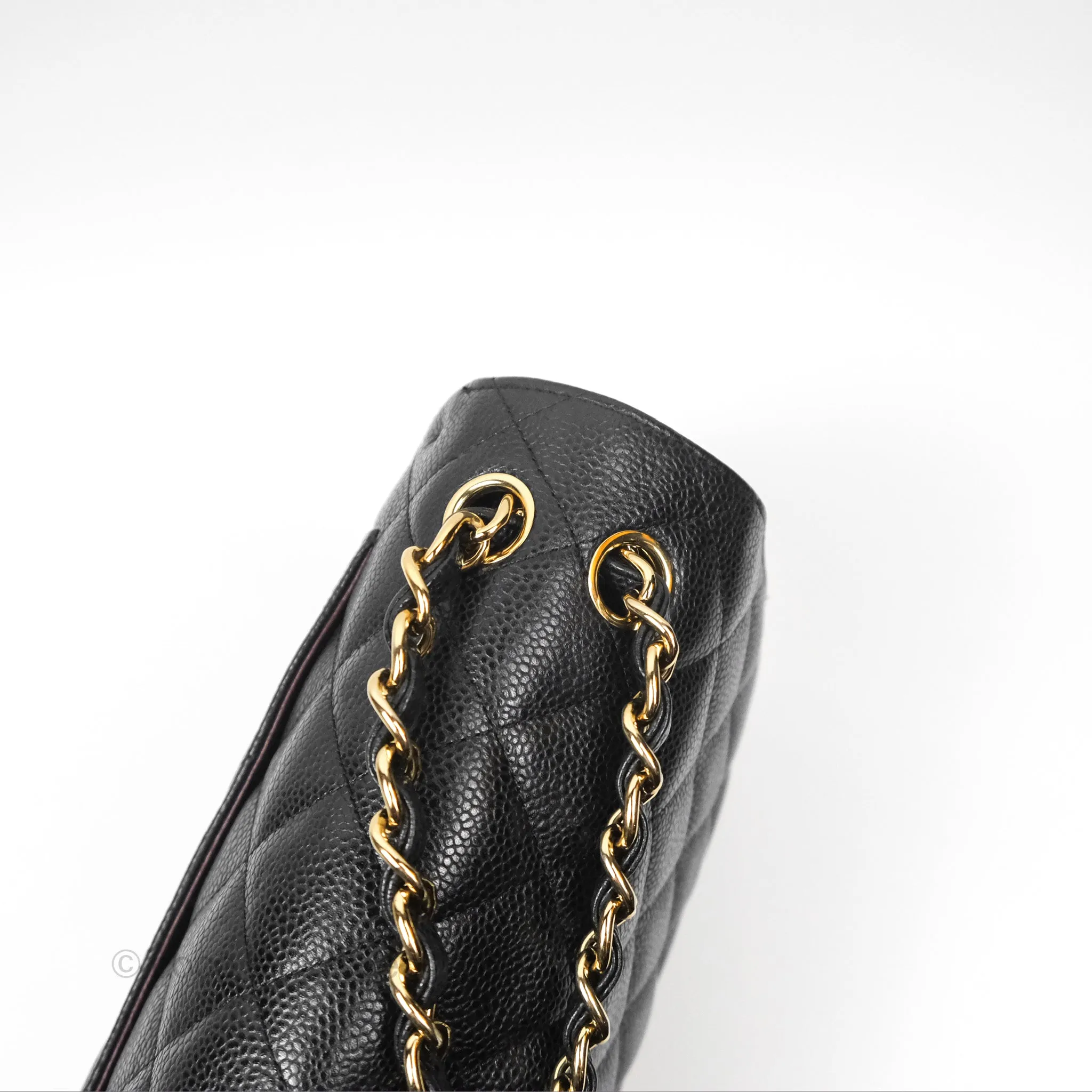 Chanel Jumbo Double Flap Black Caviar Gold Hardware⁣⁣