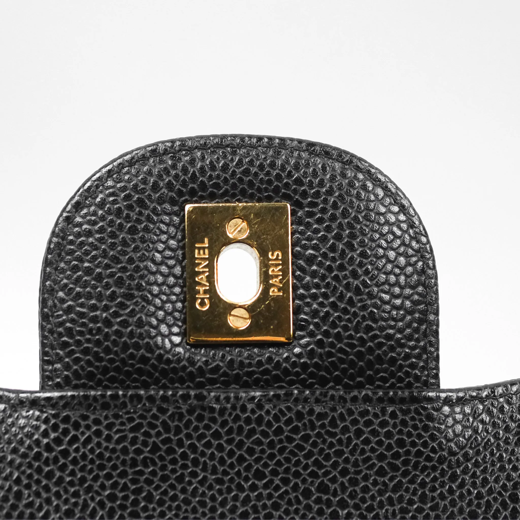 Chanel Jumbo Double Flap Black Caviar Gold Hardware⁣⁣