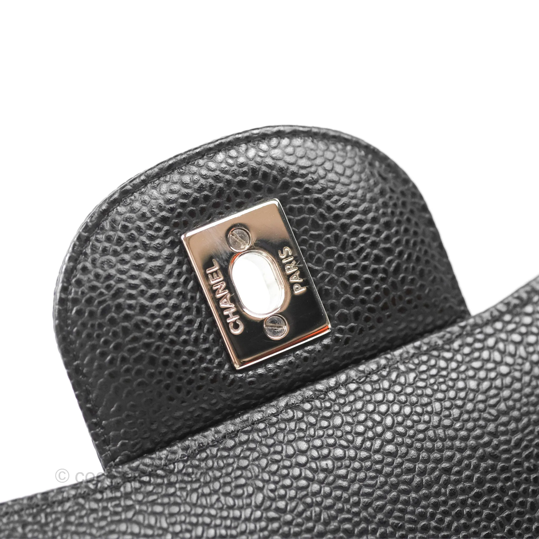 Chanel Jumbo Double Flap Black Caviar Silver Hardware⁣⁣