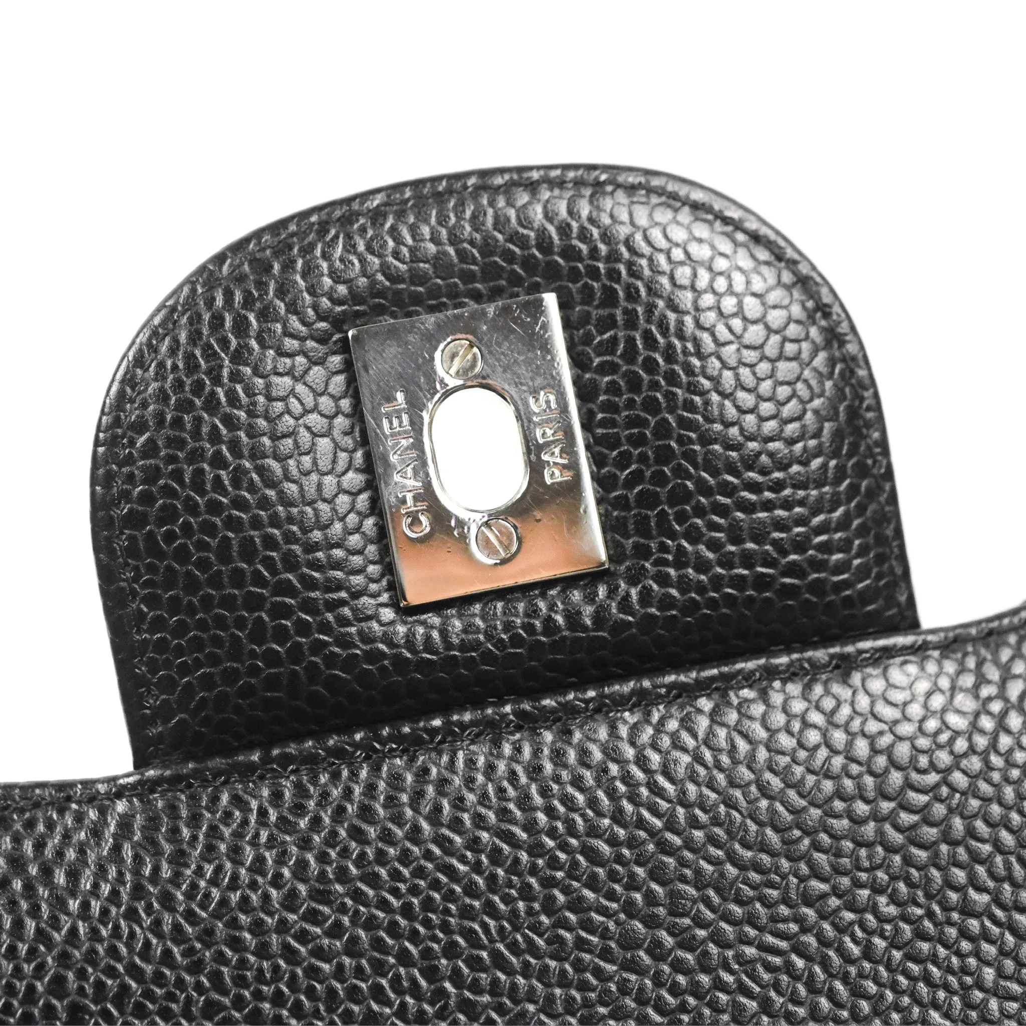 Chanel Jumbo Double Flap Black Caviar Silver Hardware⁣⁣