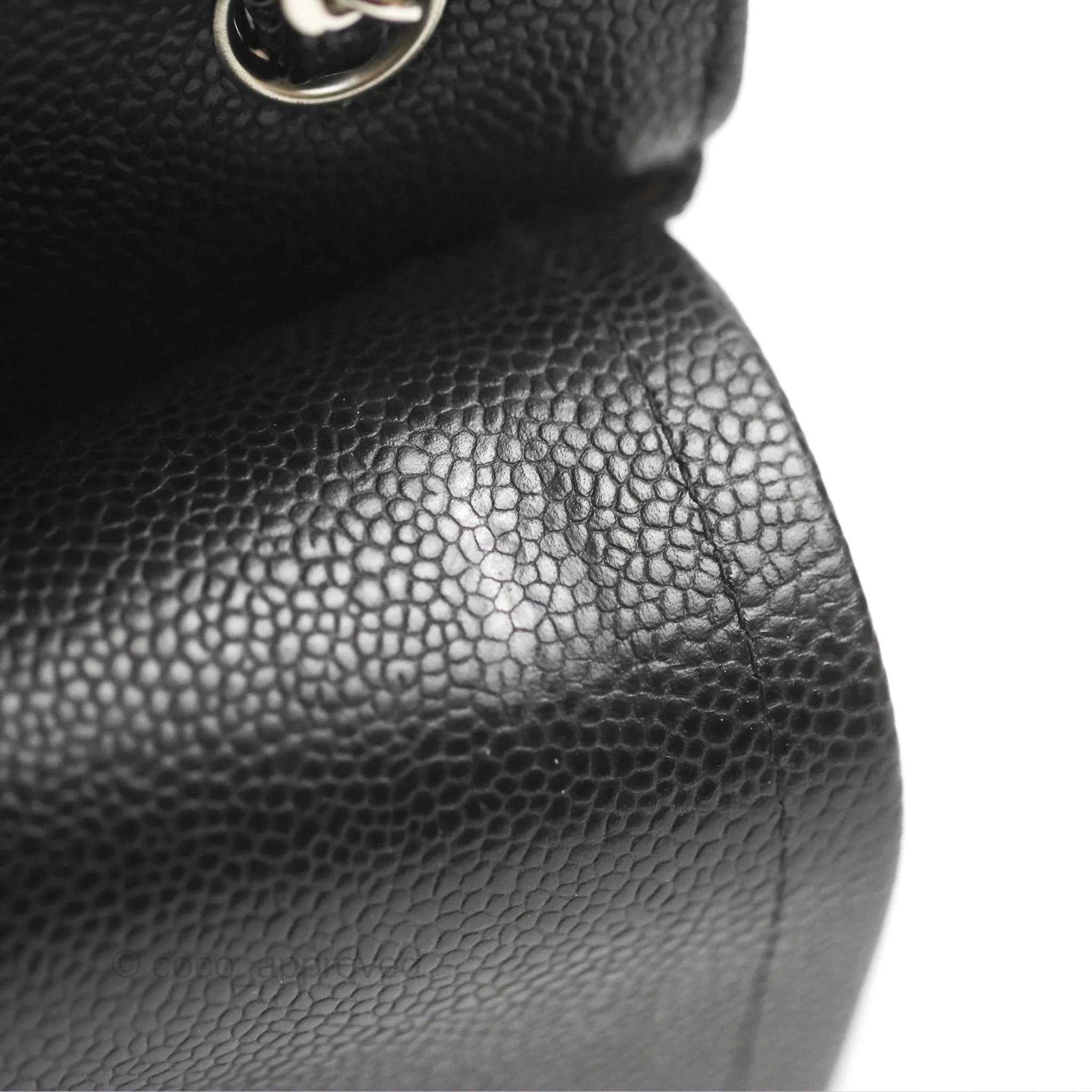 Chanel Jumbo Double Flap Black Caviar Silver Hardware⁣⁣