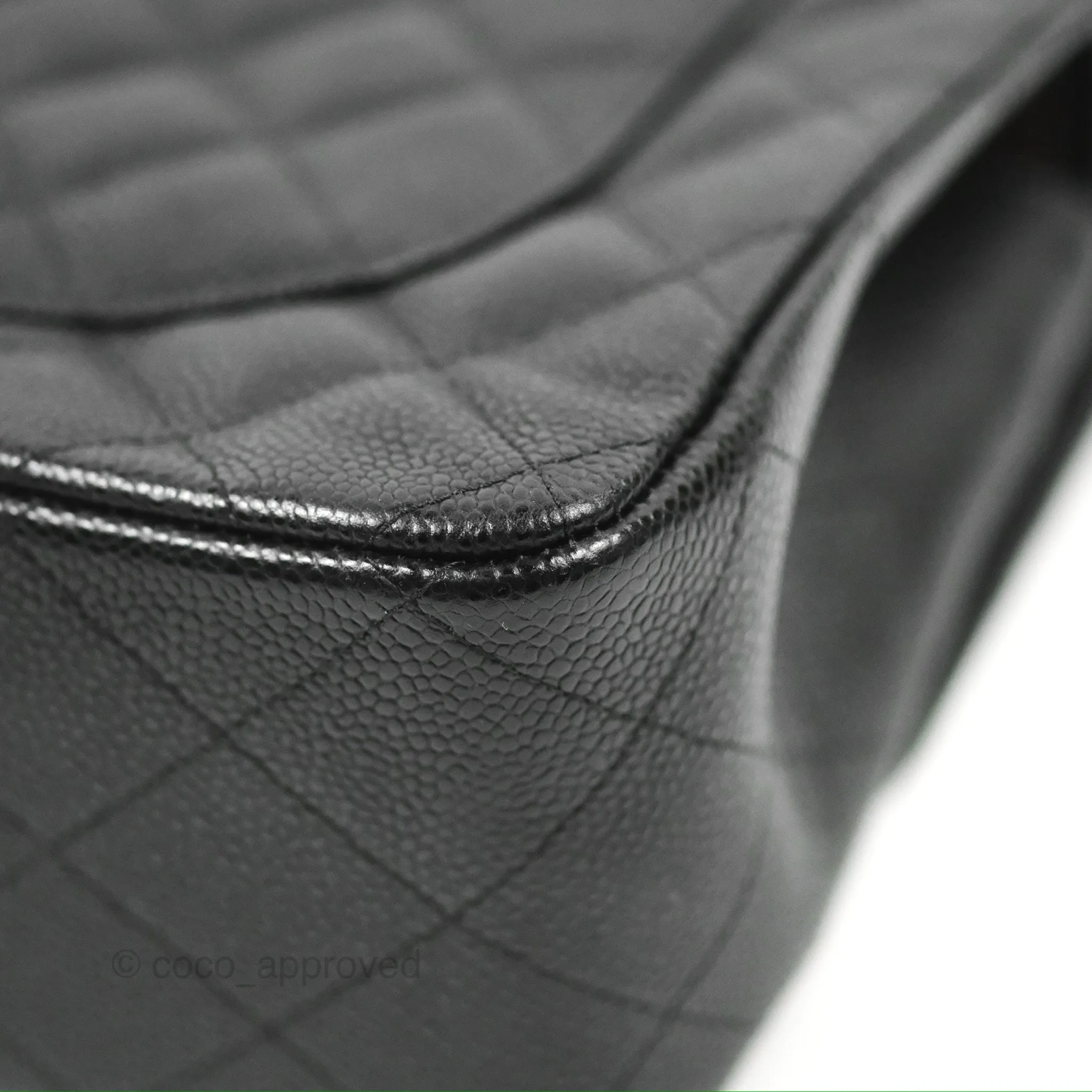 Chanel Jumbo Double Flap Black Caviar Silver Hardware⁣⁣