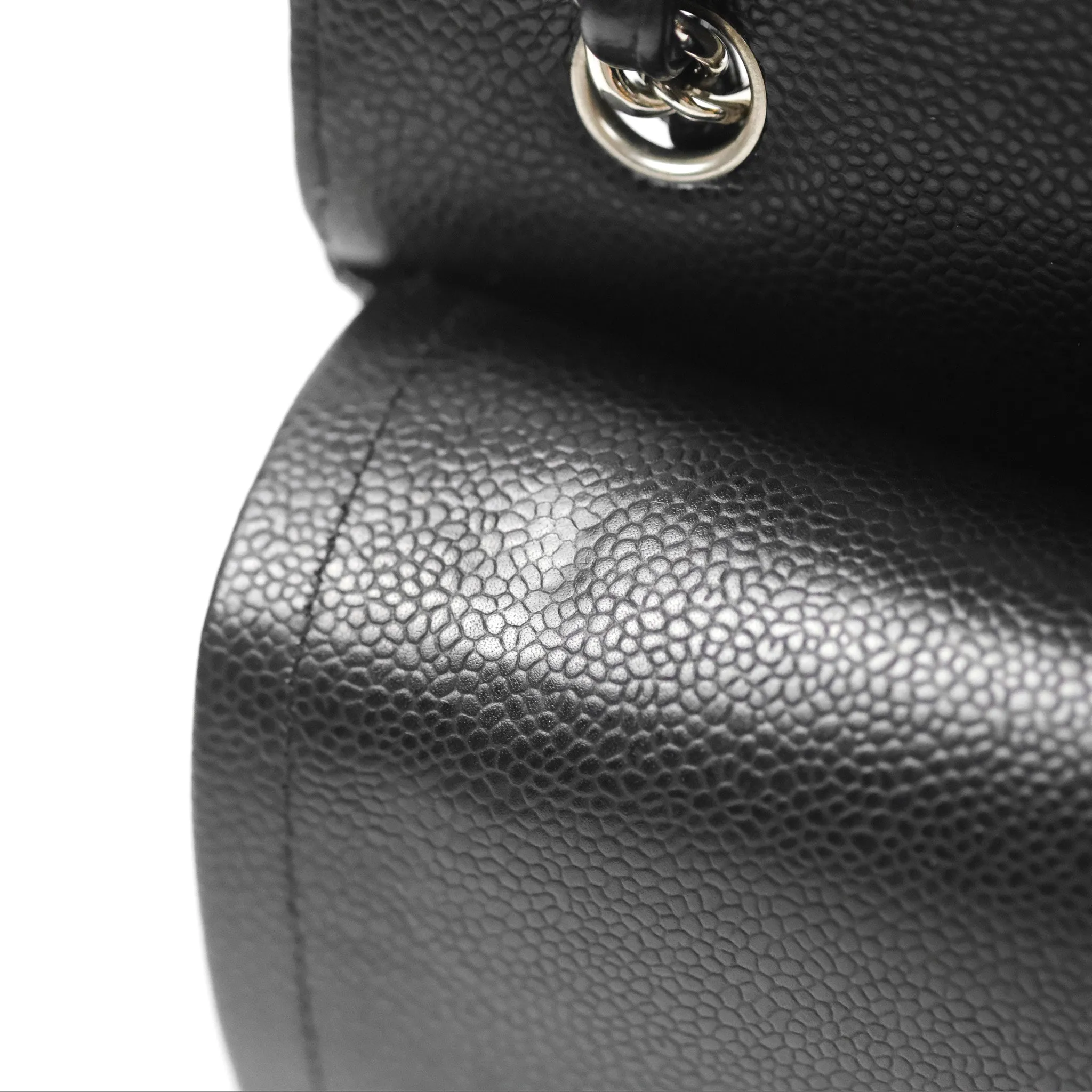 Chanel Jumbo Double Flap Black Caviar Silver Hardware⁣⁣