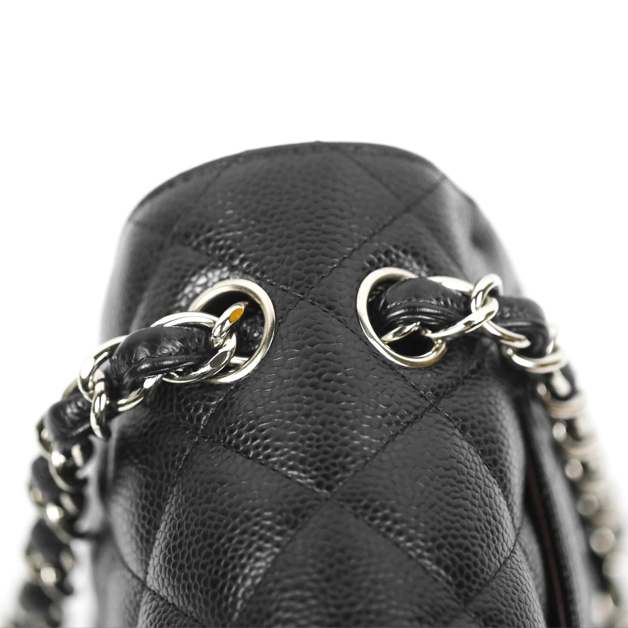 Chanel Jumbo Double Flap Black Caviar Silver Hardware⁣⁣