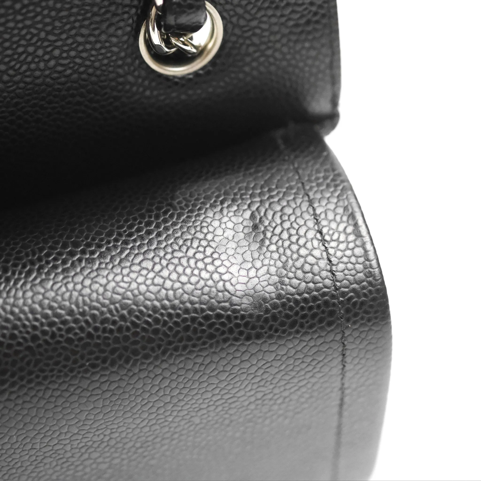 Chanel Jumbo Double Flap Black Caviar Silver Hardware⁣⁣