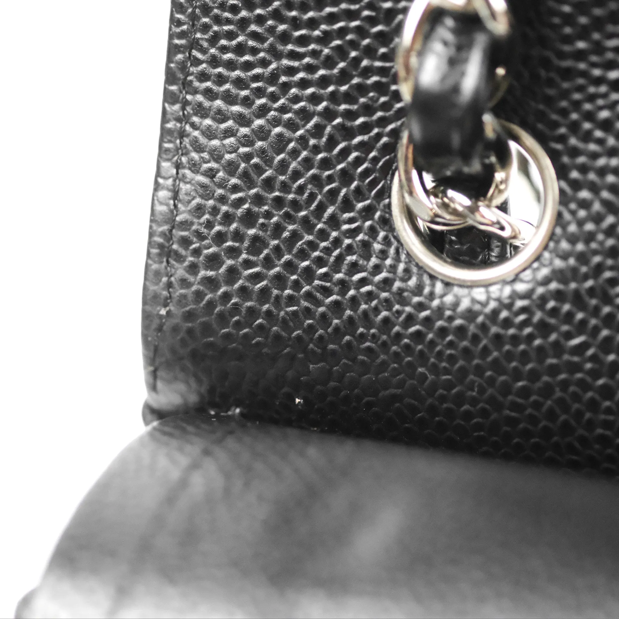 Chanel Jumbo Double Flap Black Caviar Silver Hardware⁣⁣