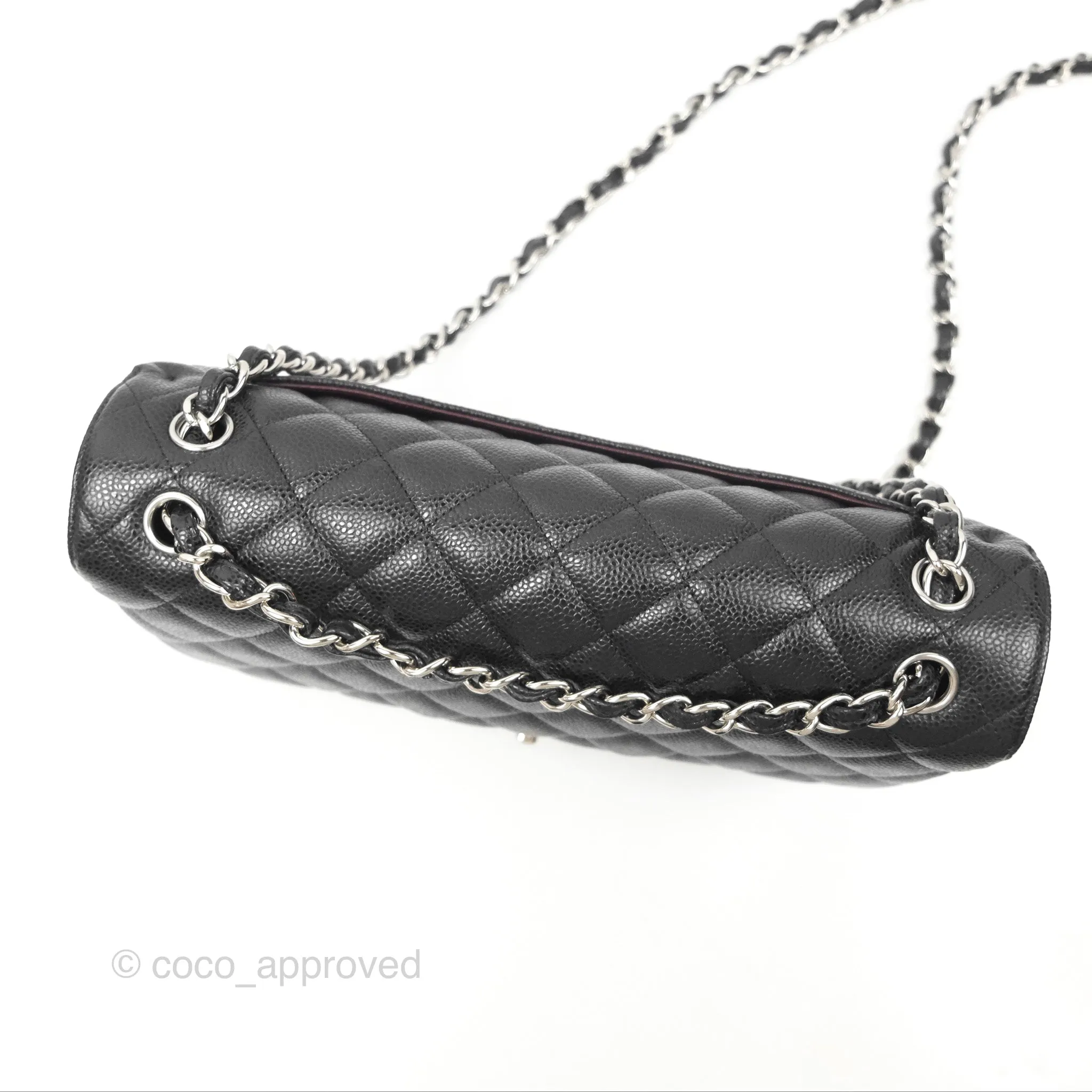 Chanel Jumbo Double Flap Black Caviar Silver Hardware⁣⁣