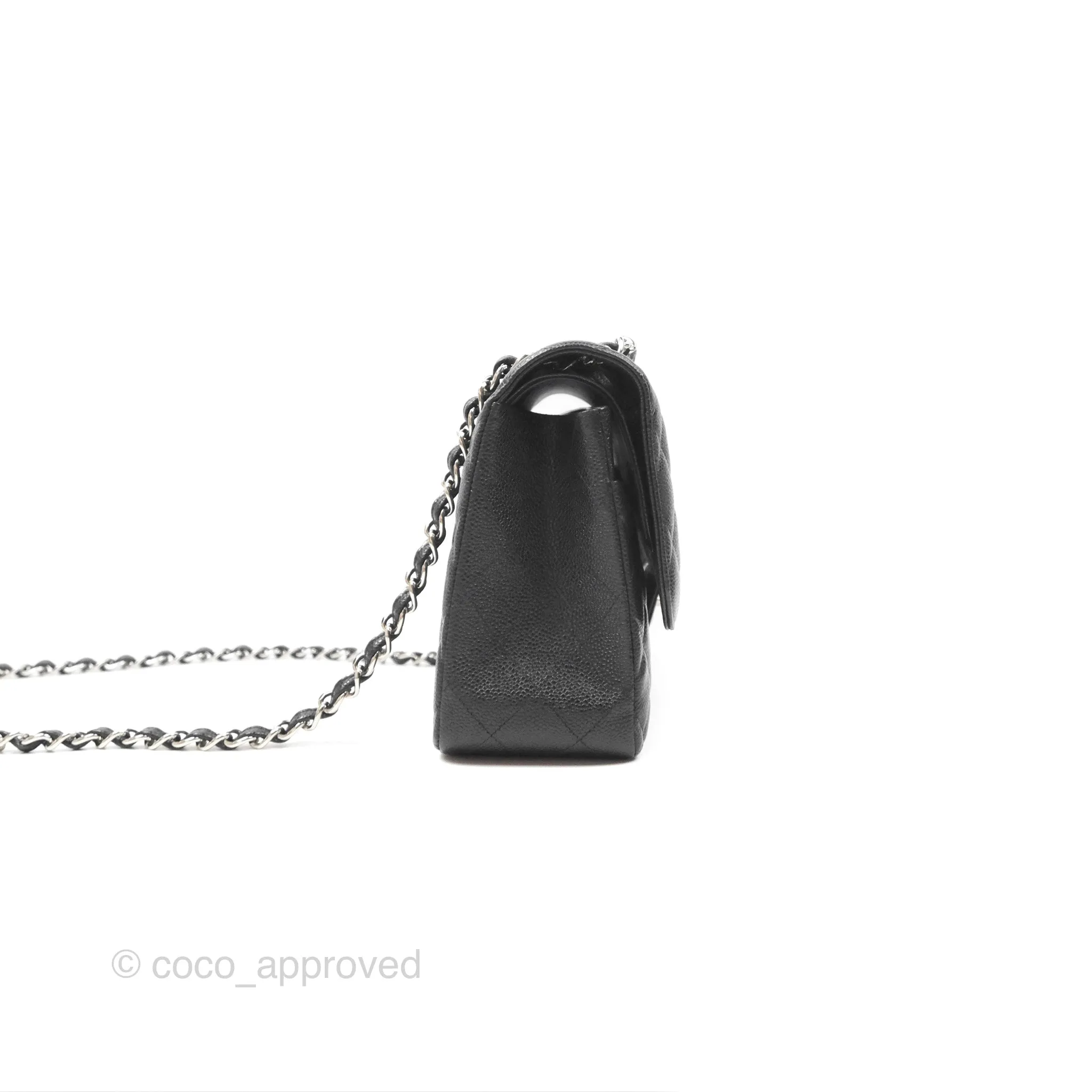 Chanel Jumbo Double Flap Black Caviar Silver Hardware⁣⁣