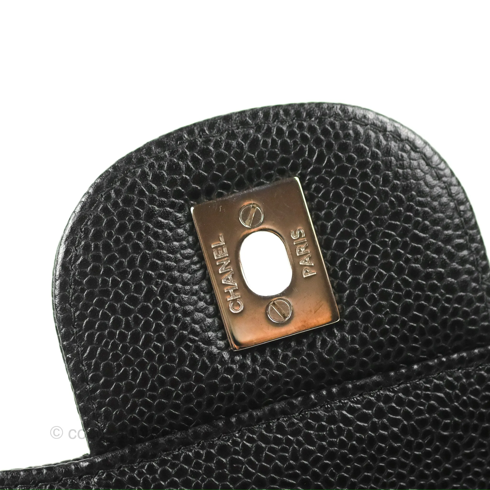 Chanel Jumbo Double Flap Black Caviar Silver Hardware⁣⁣