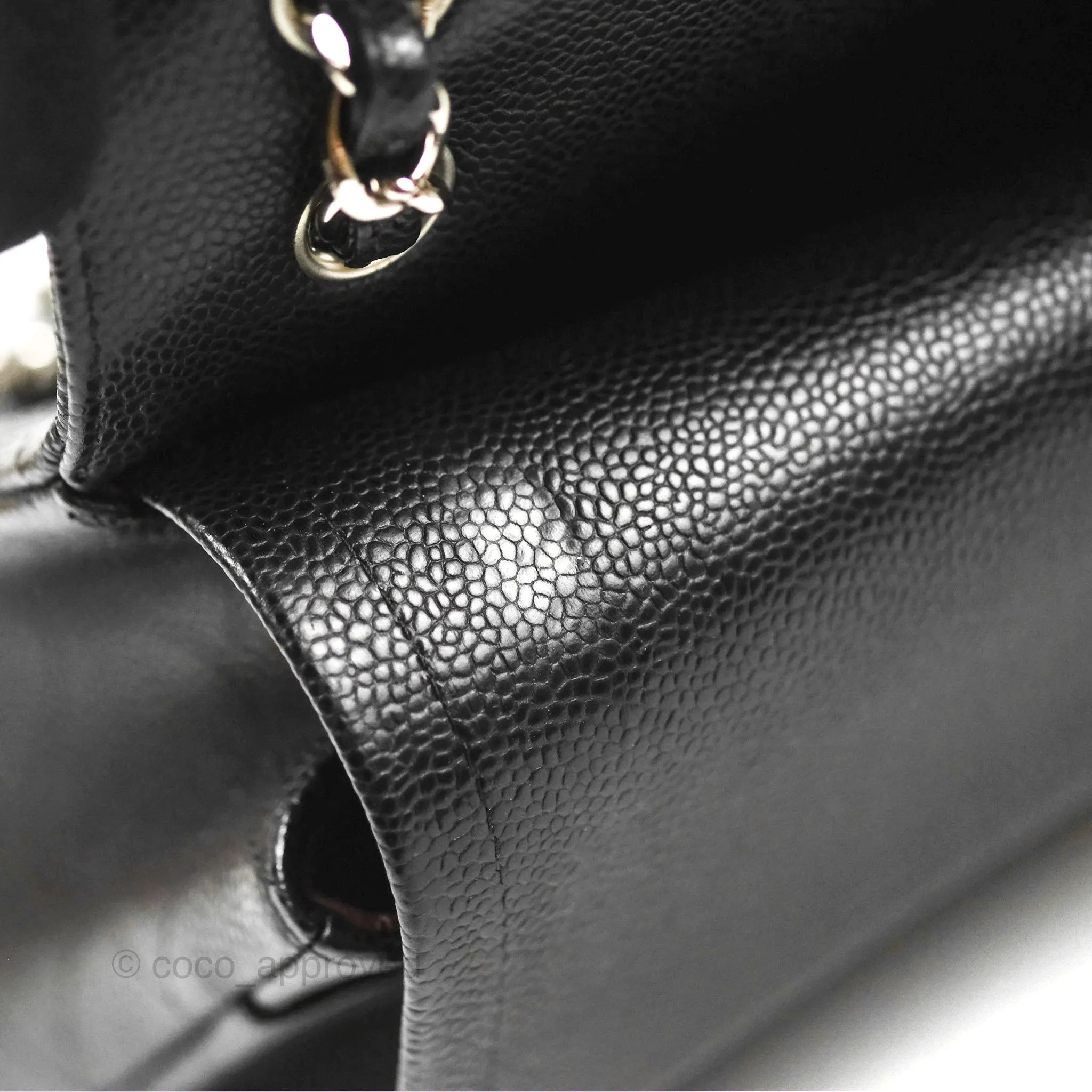 Chanel Jumbo Double Flap Black Caviar Silver Hardware⁣⁣