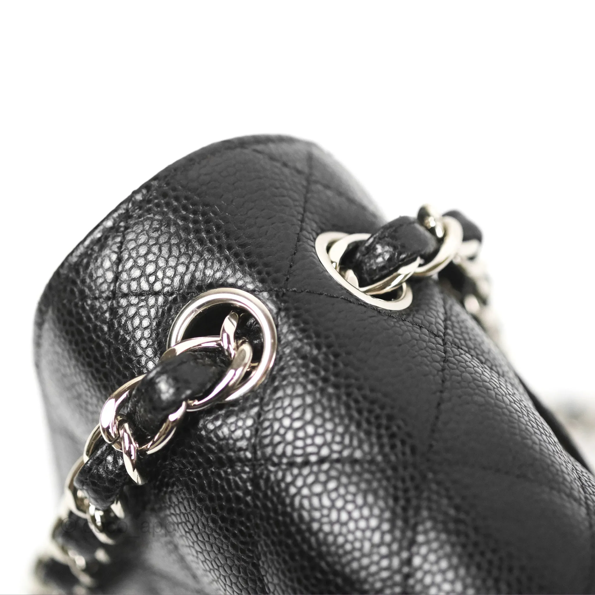 Chanel Jumbo Double Flap Black Caviar Silver Hardware⁣⁣