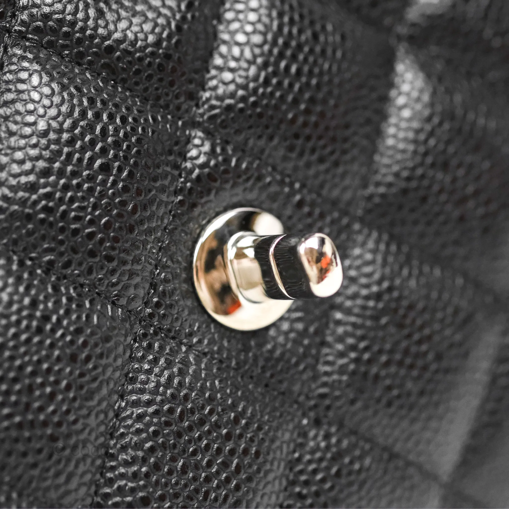 Chanel Jumbo Double Flap Black Caviar Silver Hardware⁣⁣
