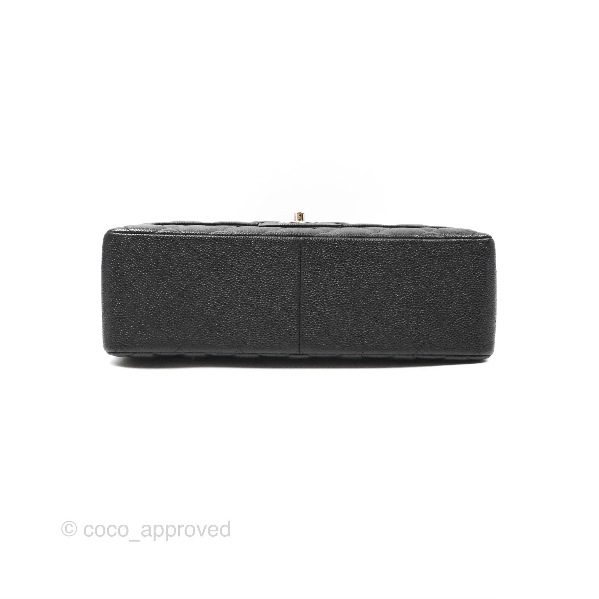 Chanel Jumbo Double Flap Black Caviar Silver Hardware⁣⁣