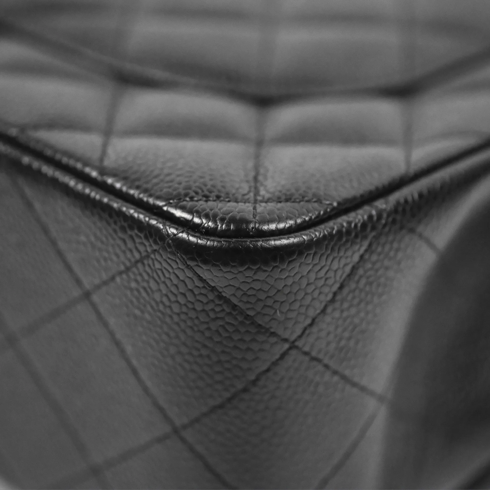 Chanel Jumbo Double Flap Black Caviar Silver Hardware⁣⁣