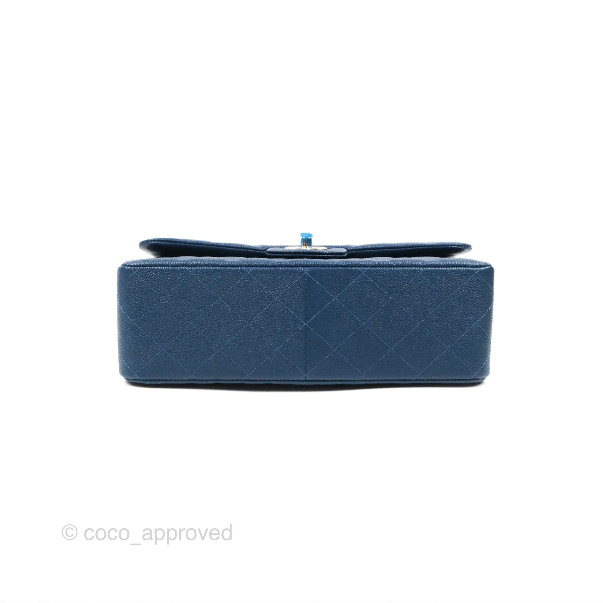 Chanel Jumbo Double Flap Dark Blue Caviar Gold Hardware⁣⁣