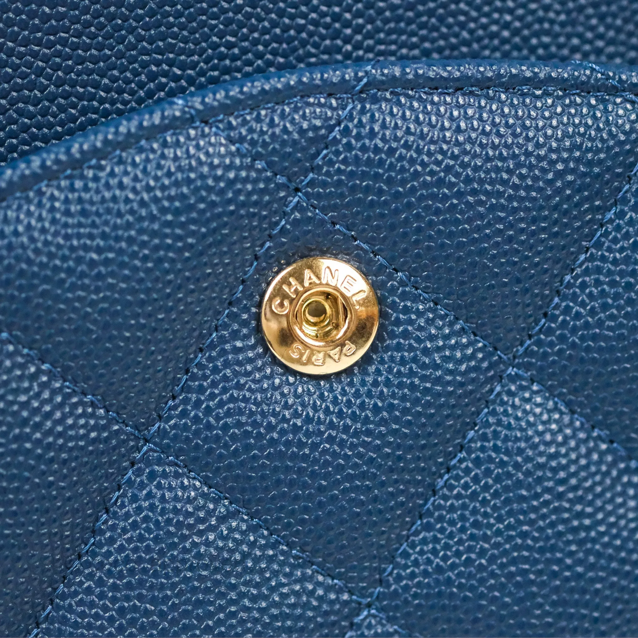 Chanel Jumbo Double Flap Dark Blue Caviar Gold Hardware⁣⁣