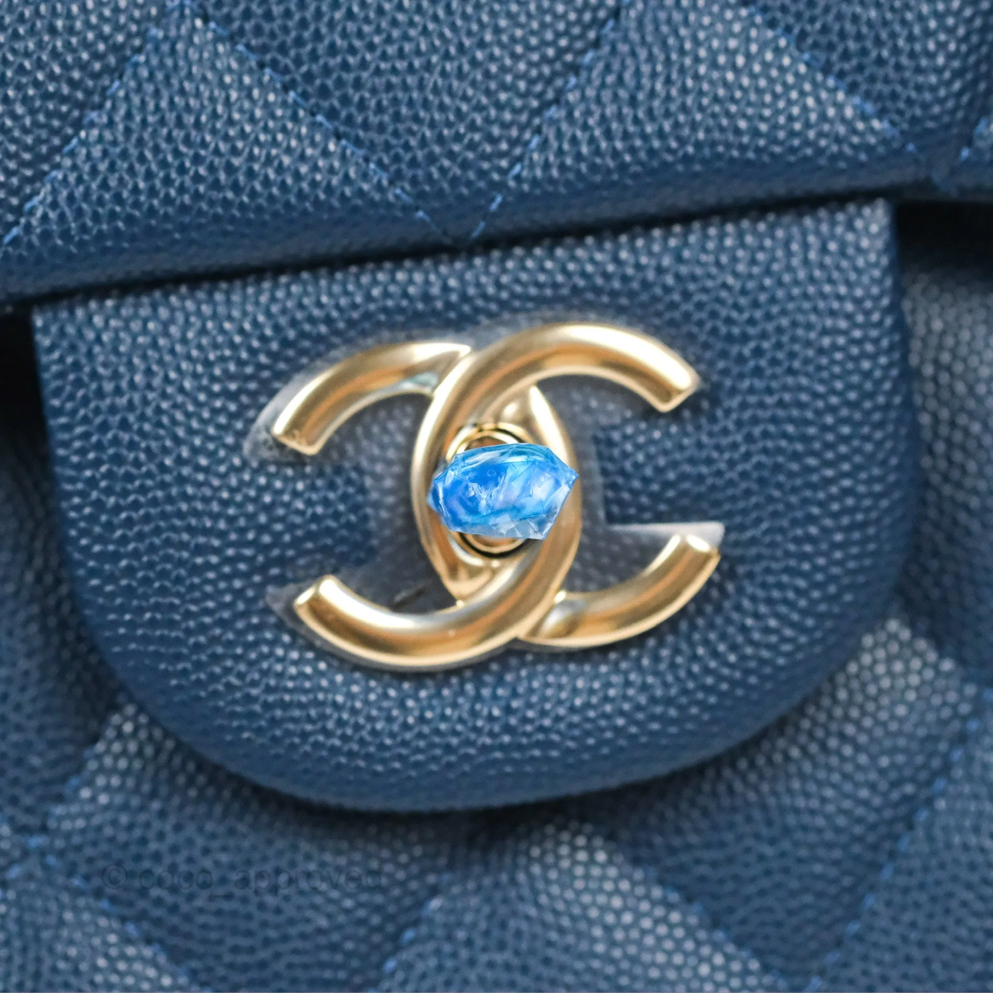 Chanel Jumbo Double Flap Dark Blue Caviar Gold Hardware⁣⁣