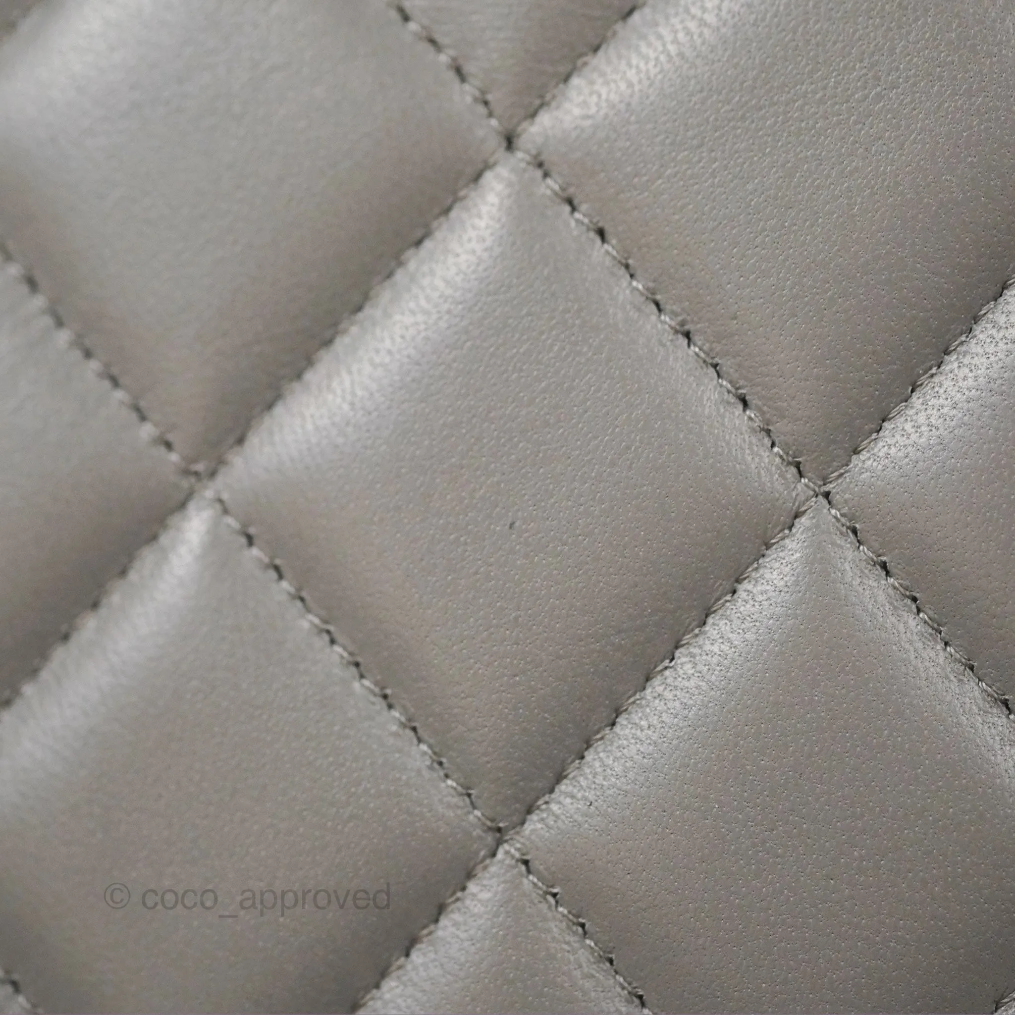 Chanel Jumbo Double Flap Dark Grey Lambskin Gold Hardware⁣⁣