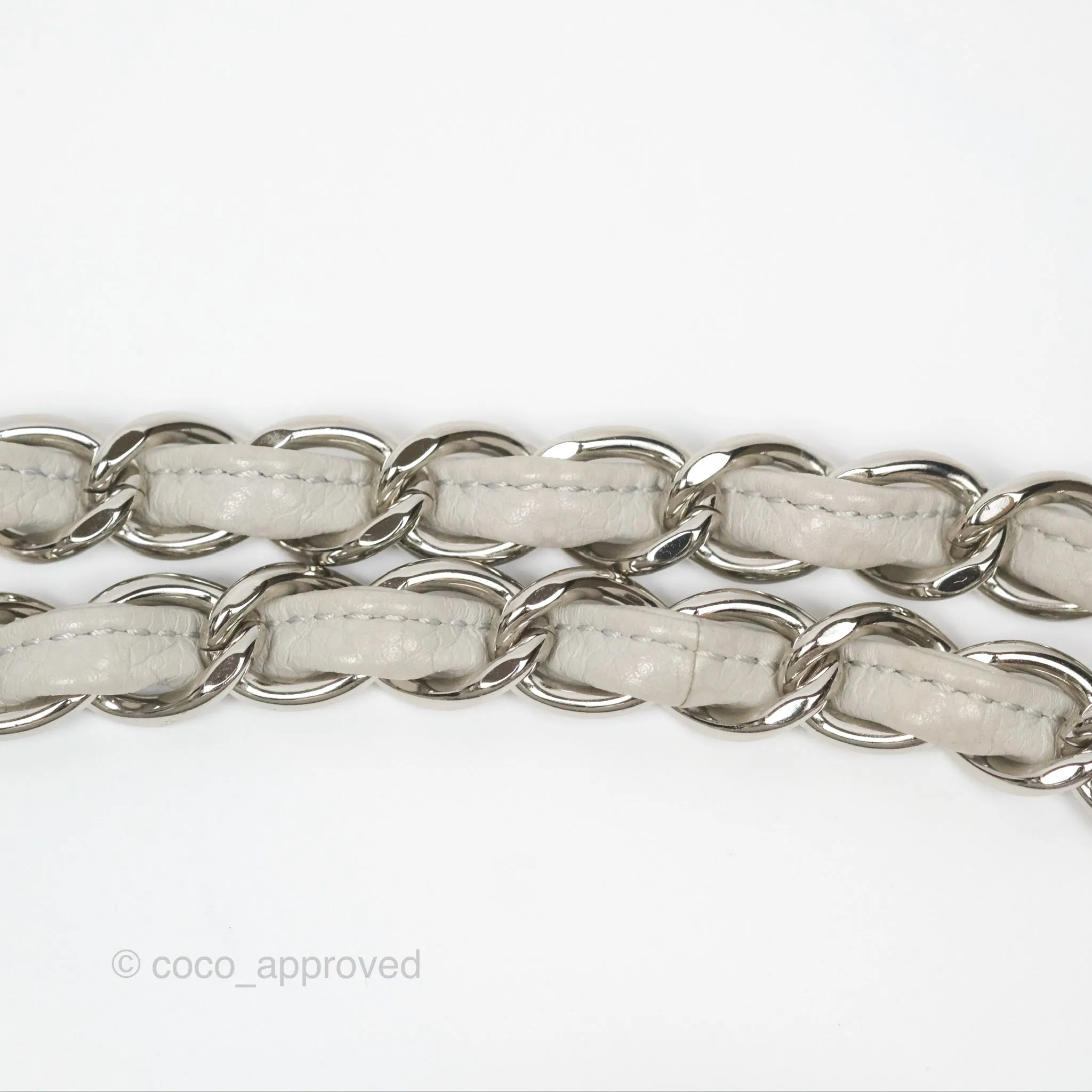 Chanel Jumbo Double Flap Light Grey Caviar Silver Hardware⁣⁣