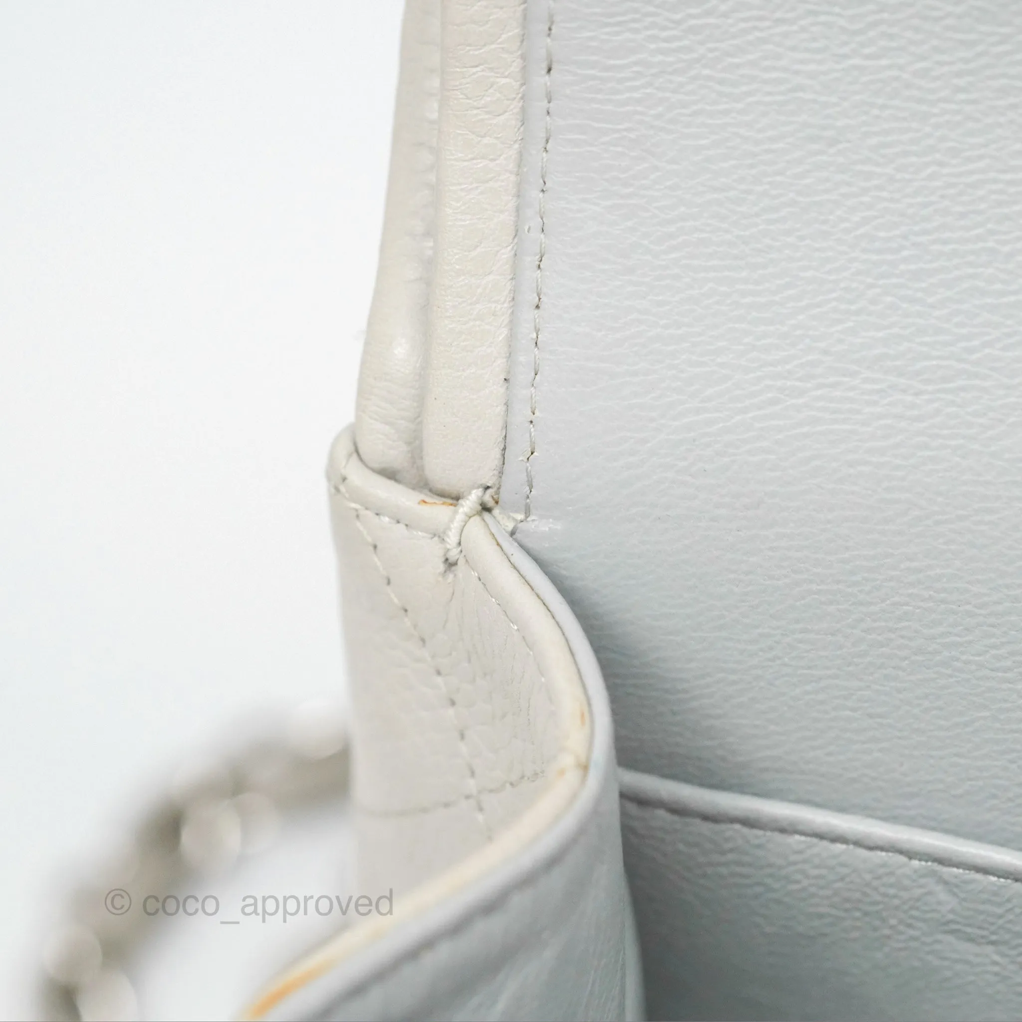 Chanel Jumbo Double Flap Light Grey Caviar Silver Hardware⁣⁣