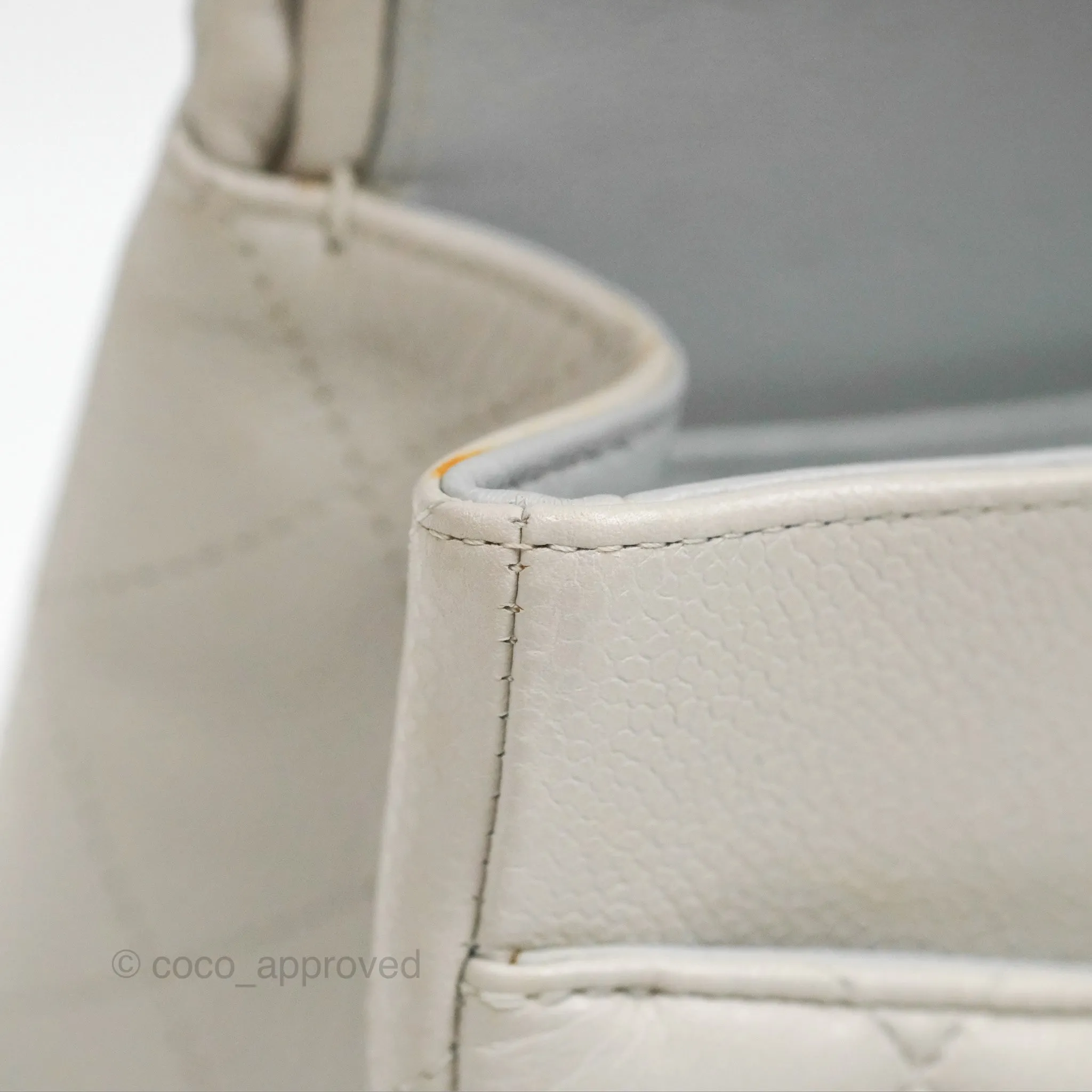 Chanel Jumbo Double Flap Light Grey Caviar Silver Hardware⁣⁣