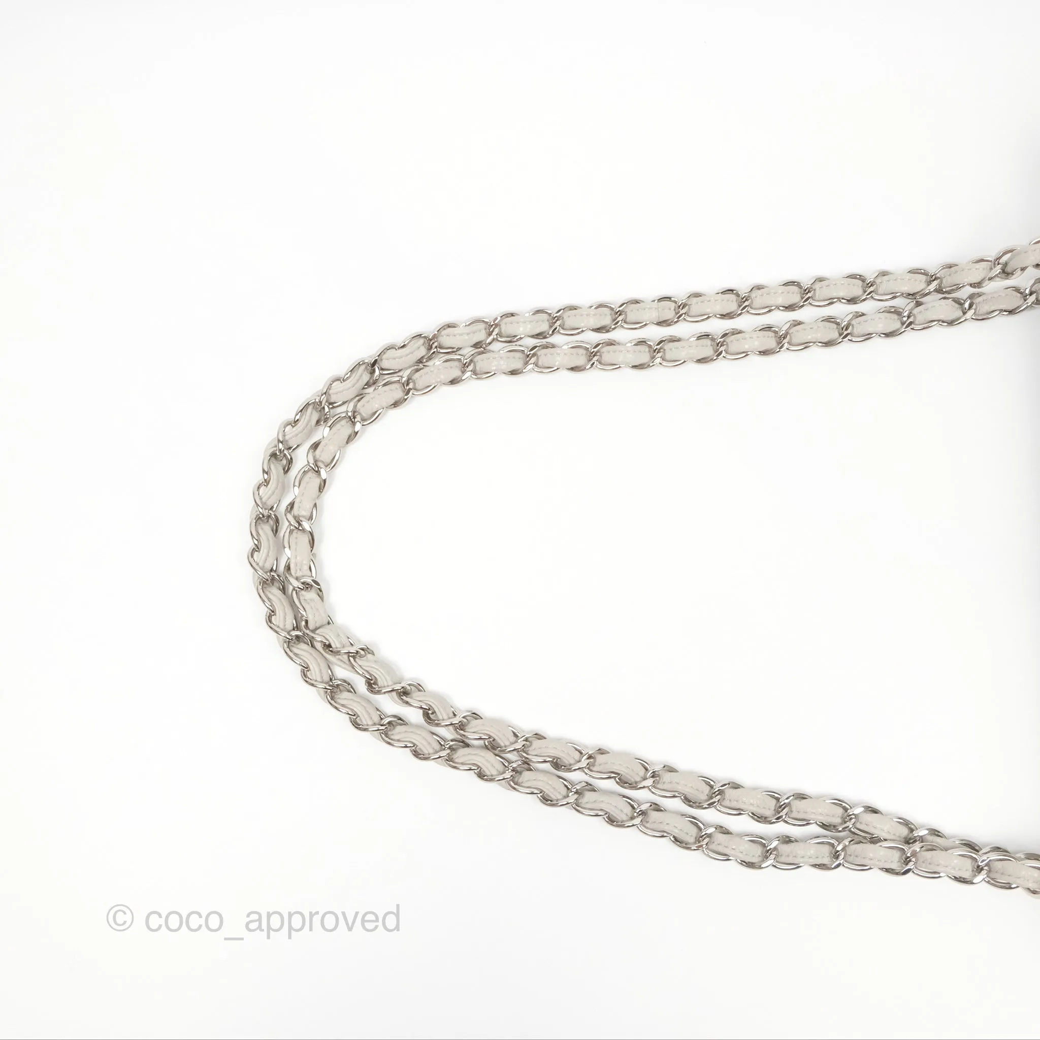 Chanel Jumbo Double Flap Light Grey Caviar Silver Hardware⁣⁣