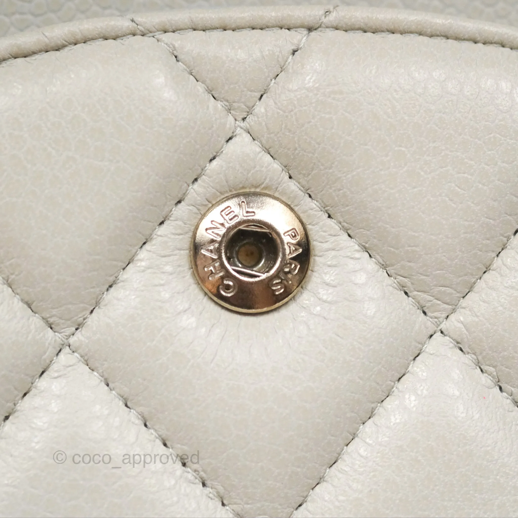 Chanel Jumbo Double Flap Light Grey Caviar Silver Hardware⁣⁣