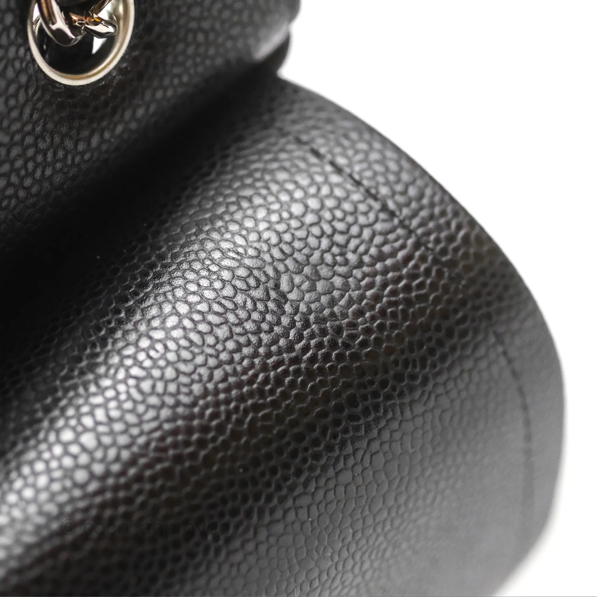 Chanel Jumbo Double Flap Quilted Black Caviar Silver Hardware
