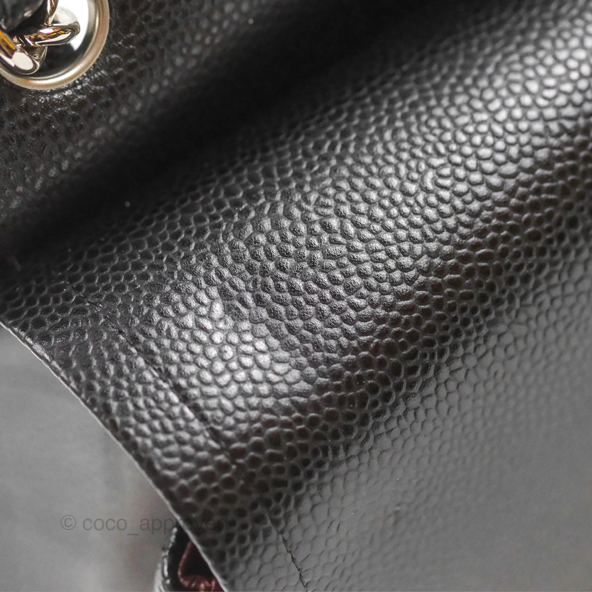 Chanel Jumbo Double Flap Quilted Black Caviar Silver Hardware