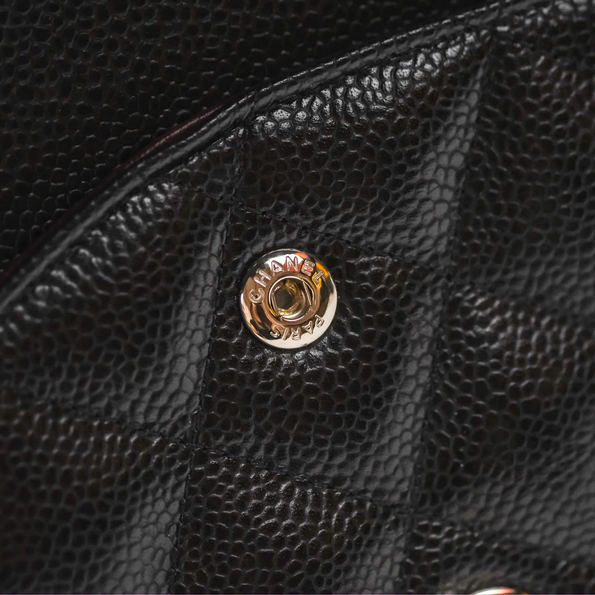 Chanel Jumbo Double Flap Quilted Black Caviar Silver Hardware