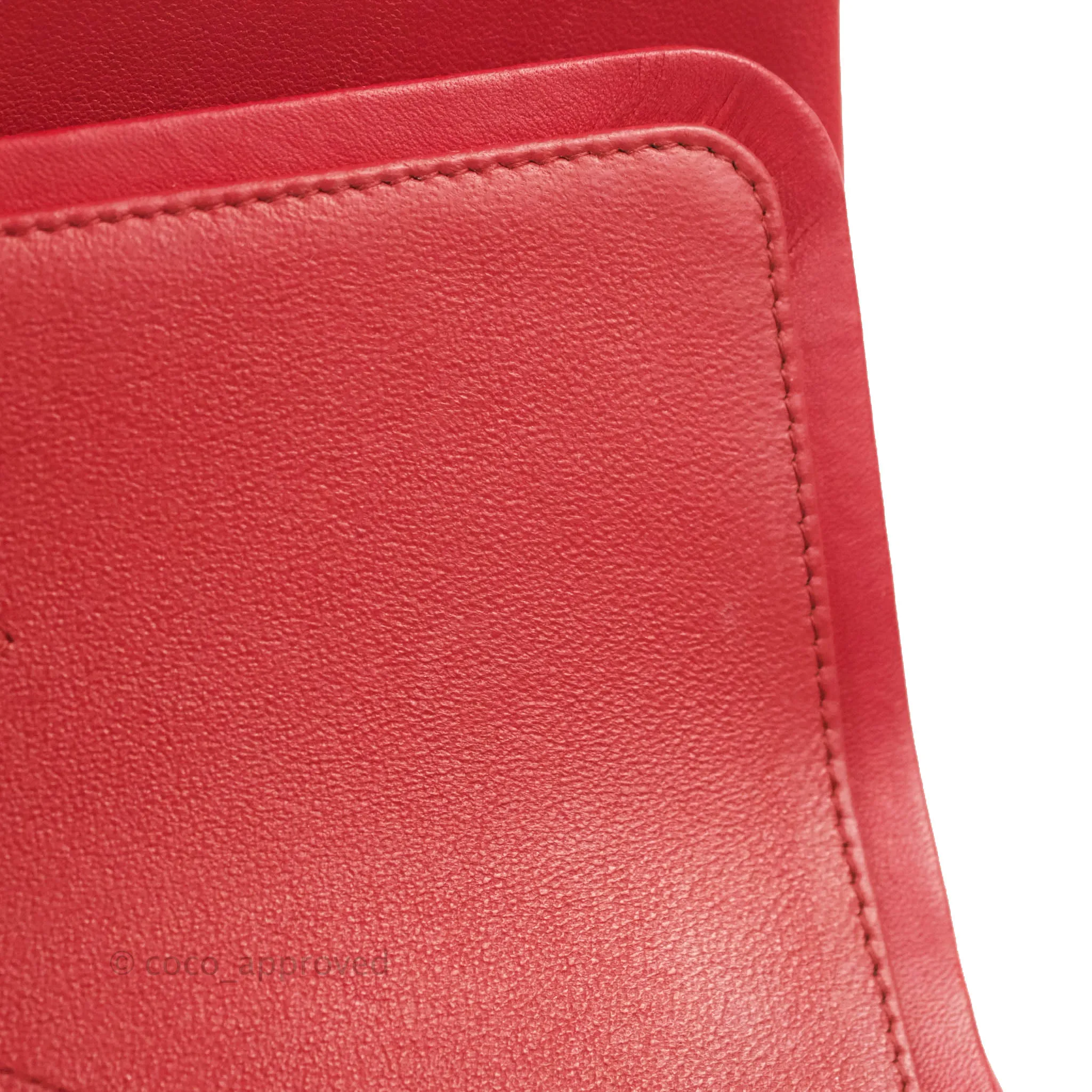 Chanel Jumbo Double Flap Red Lambskin Silver Hardware⁣⁣