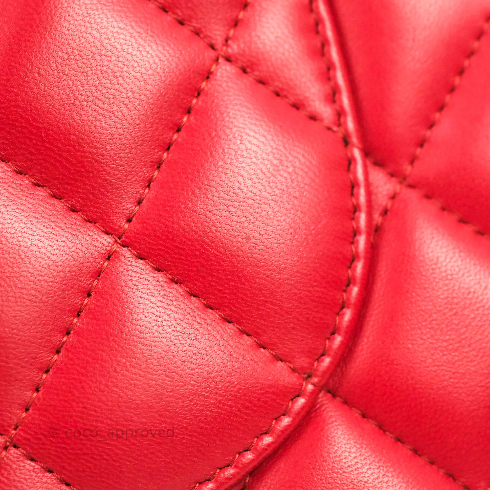 Chanel Jumbo Double Flap Red Lambskin Silver Hardware⁣⁣