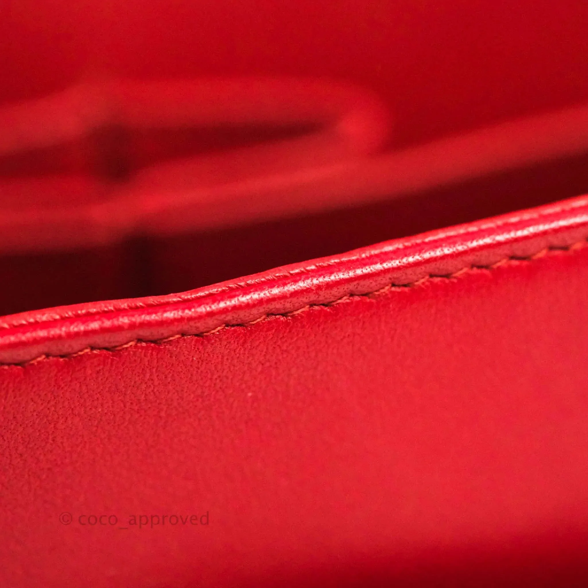 Chanel Jumbo Double Flap Red Lambskin Silver Hardware⁣⁣