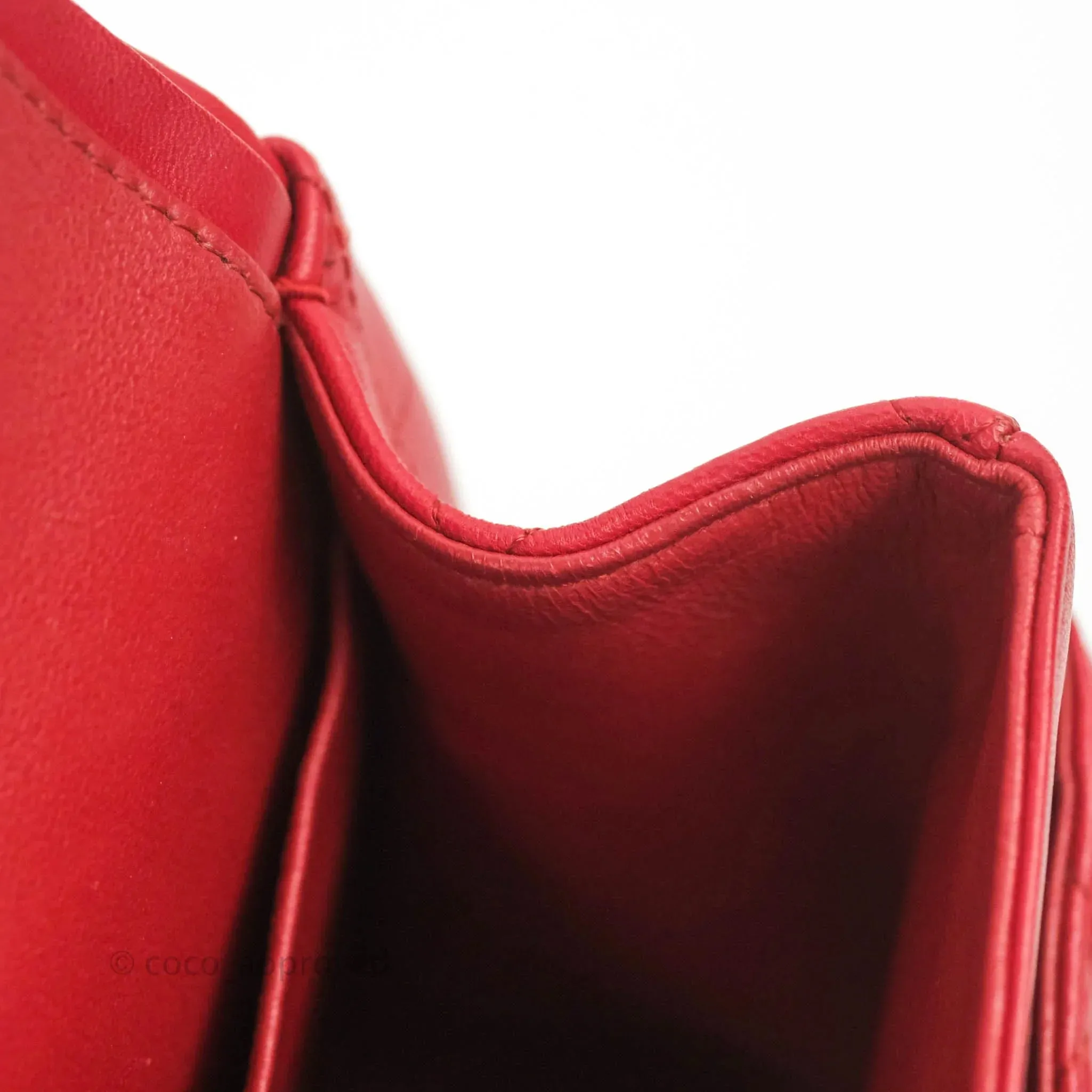 Chanel Jumbo Double Flap Red Lambskin Silver Hardware⁣⁣