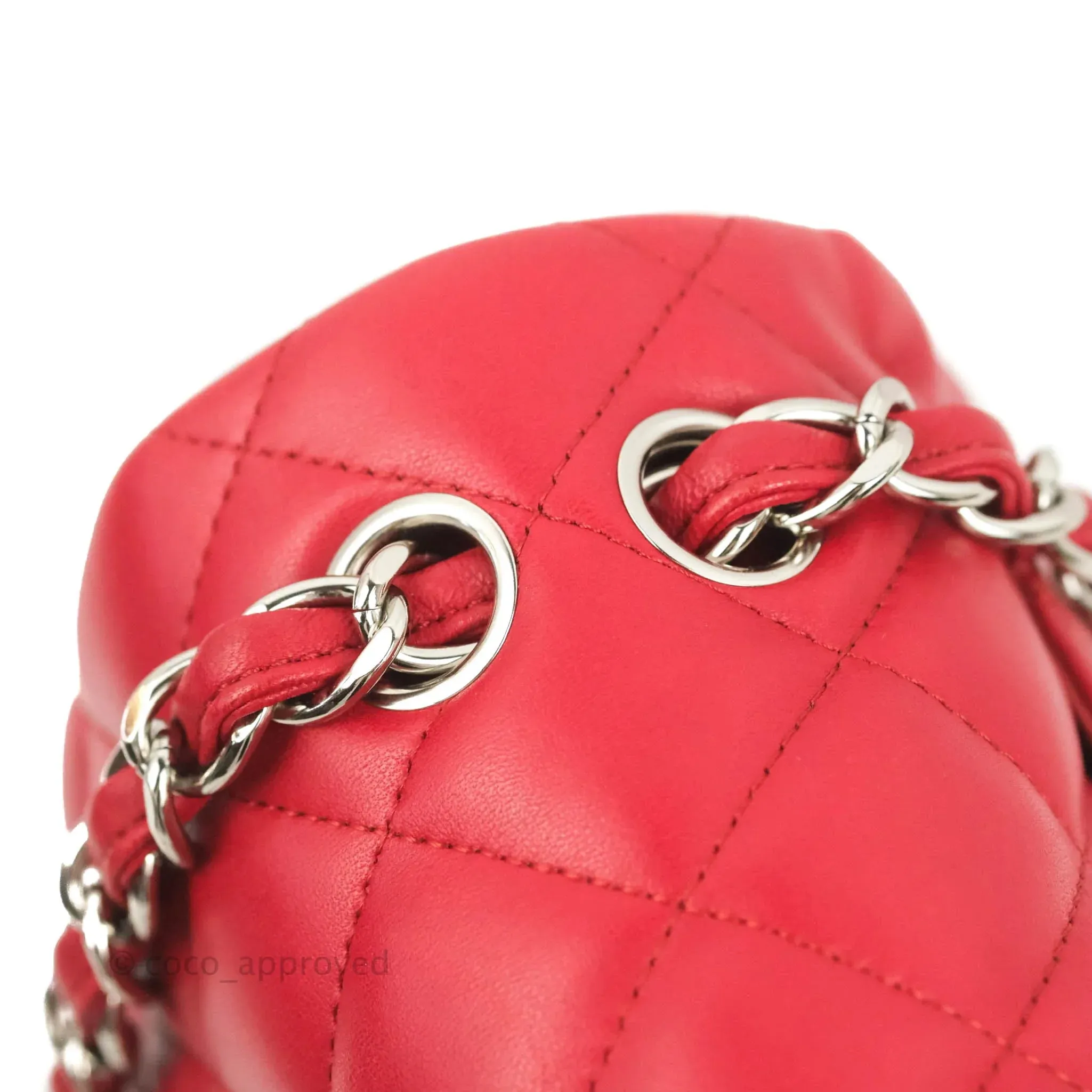 Chanel Jumbo Double Flap Red Lambskin Silver Hardware⁣⁣