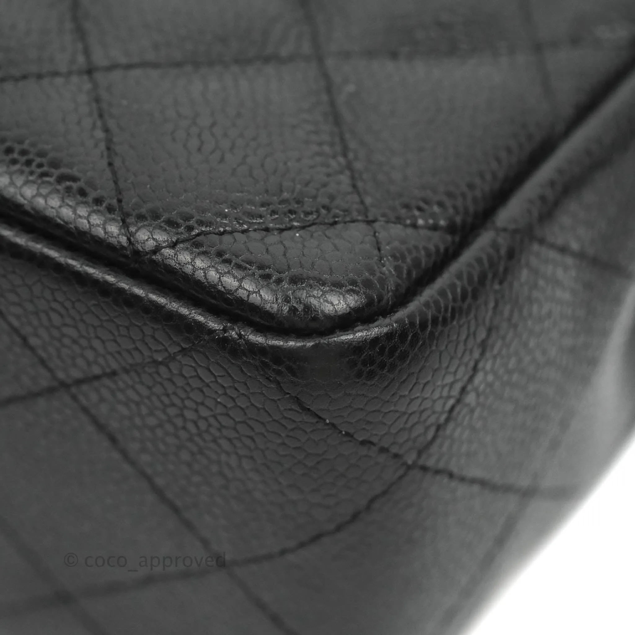 Chanel Jumbo Single Flap Black Caviar Gold Hardware