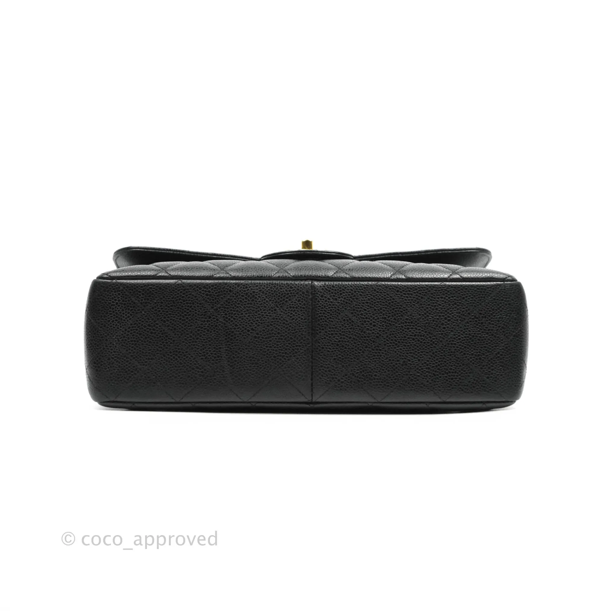 Chanel Jumbo Single Flap Black Caviar Gold Hardware