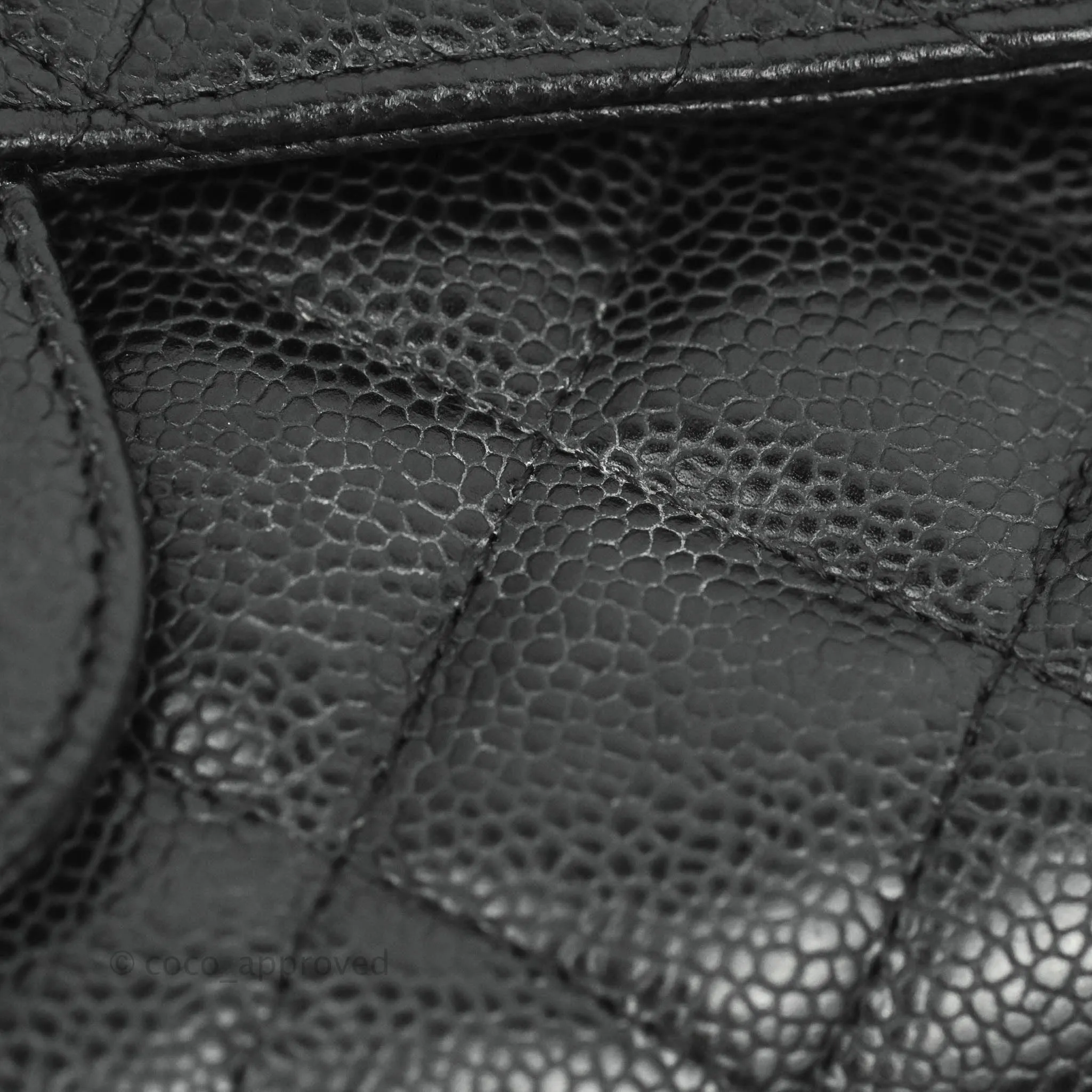Chanel Jumbo Single Flap Black Caviar Gold Hardware