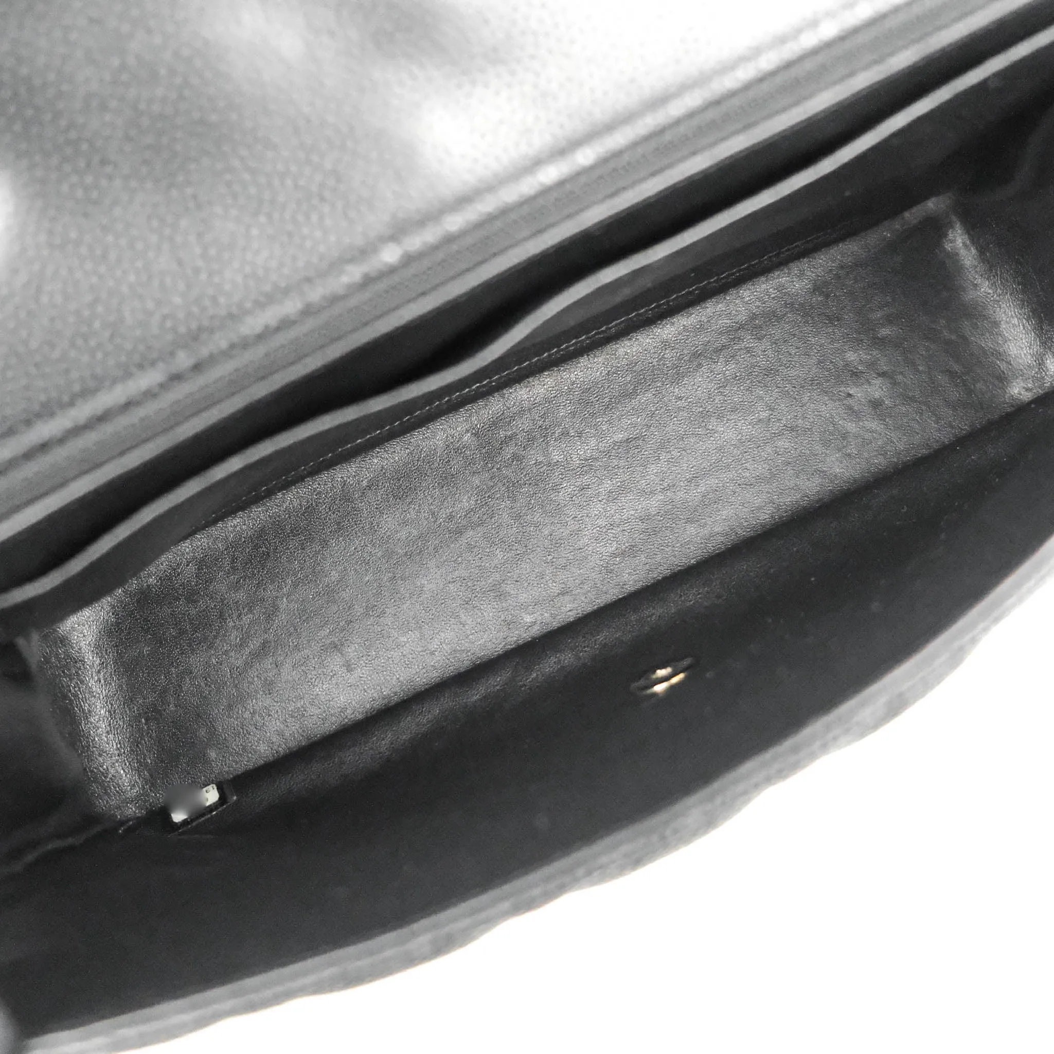 Chanel Jumbo Single Flap Black Caviar Silver Hardware