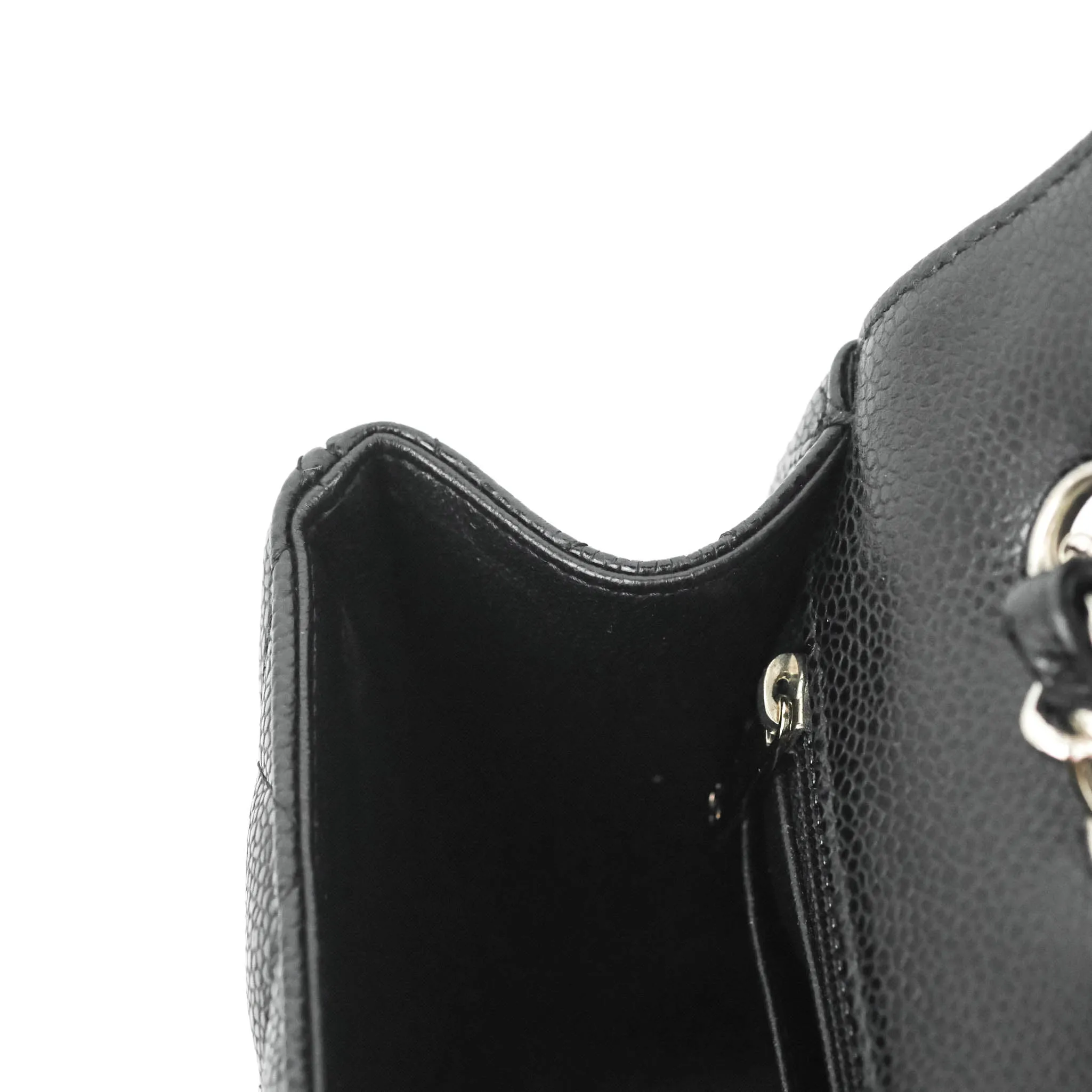 Chanel Jumbo Single Flap Black Caviar Silver Hardware