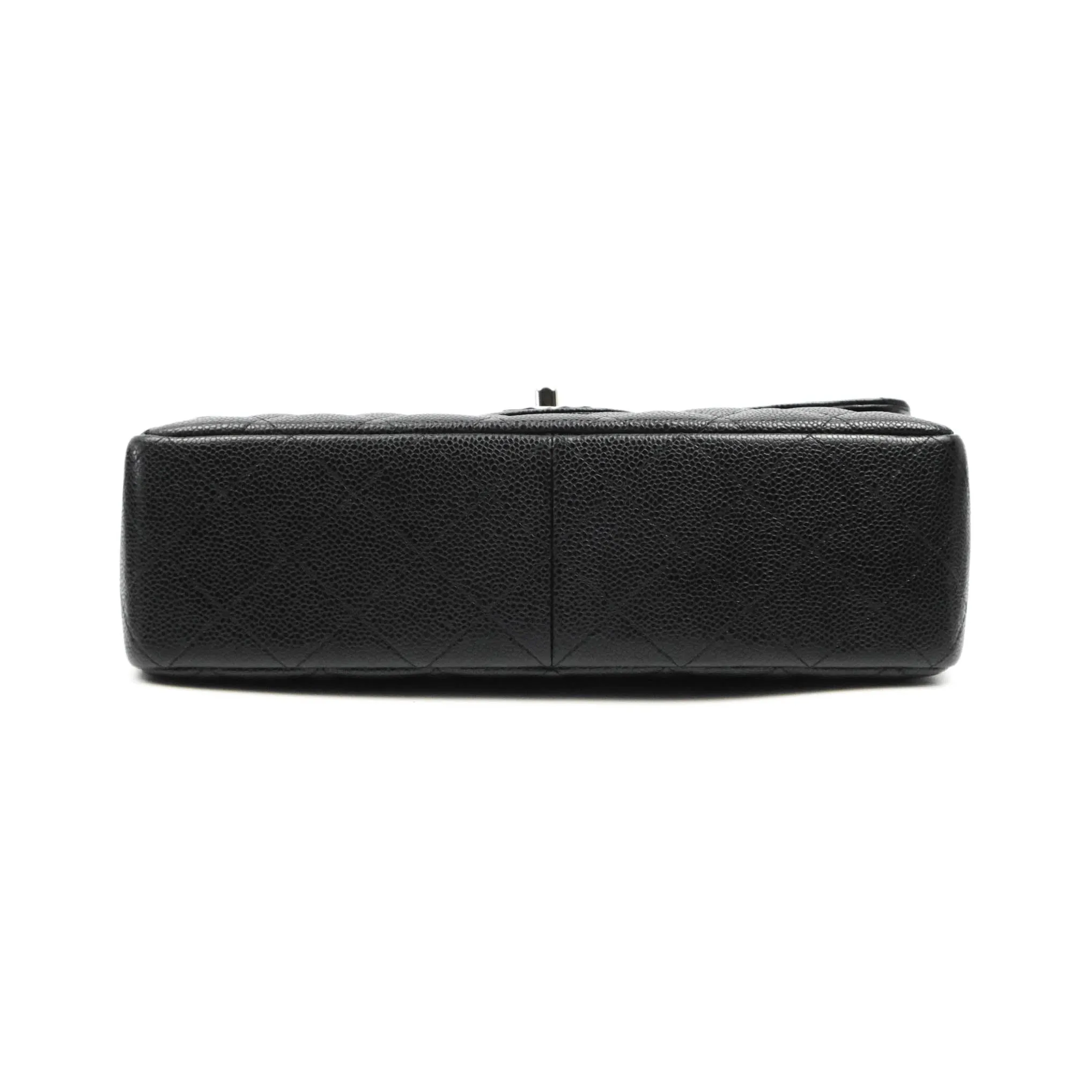 Chanel Jumbo Single Flap Black Caviar Silver Hardware