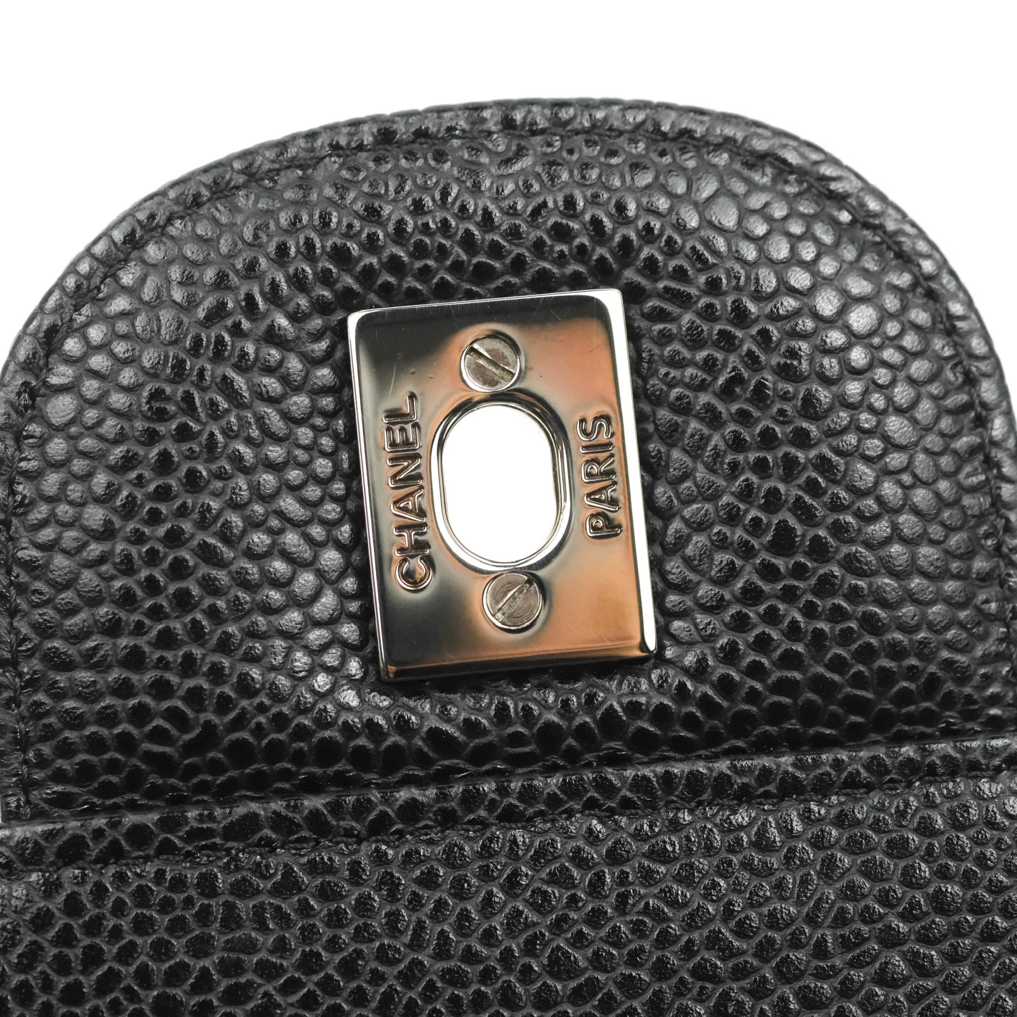 Chanel Jumbo Single Flap Black Caviar Silver Hardware