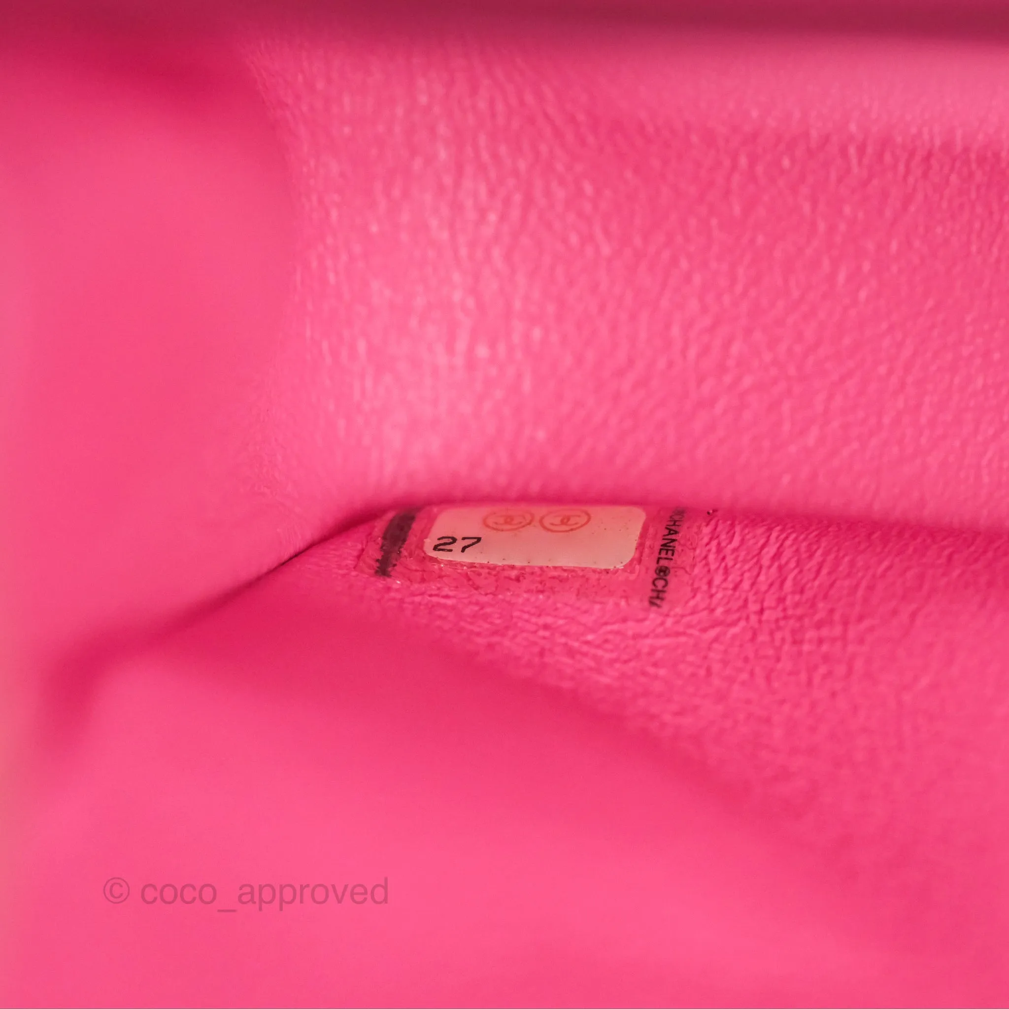 Chanel Medium Classic Flap Chevron Pink Caviar Silver Hardware