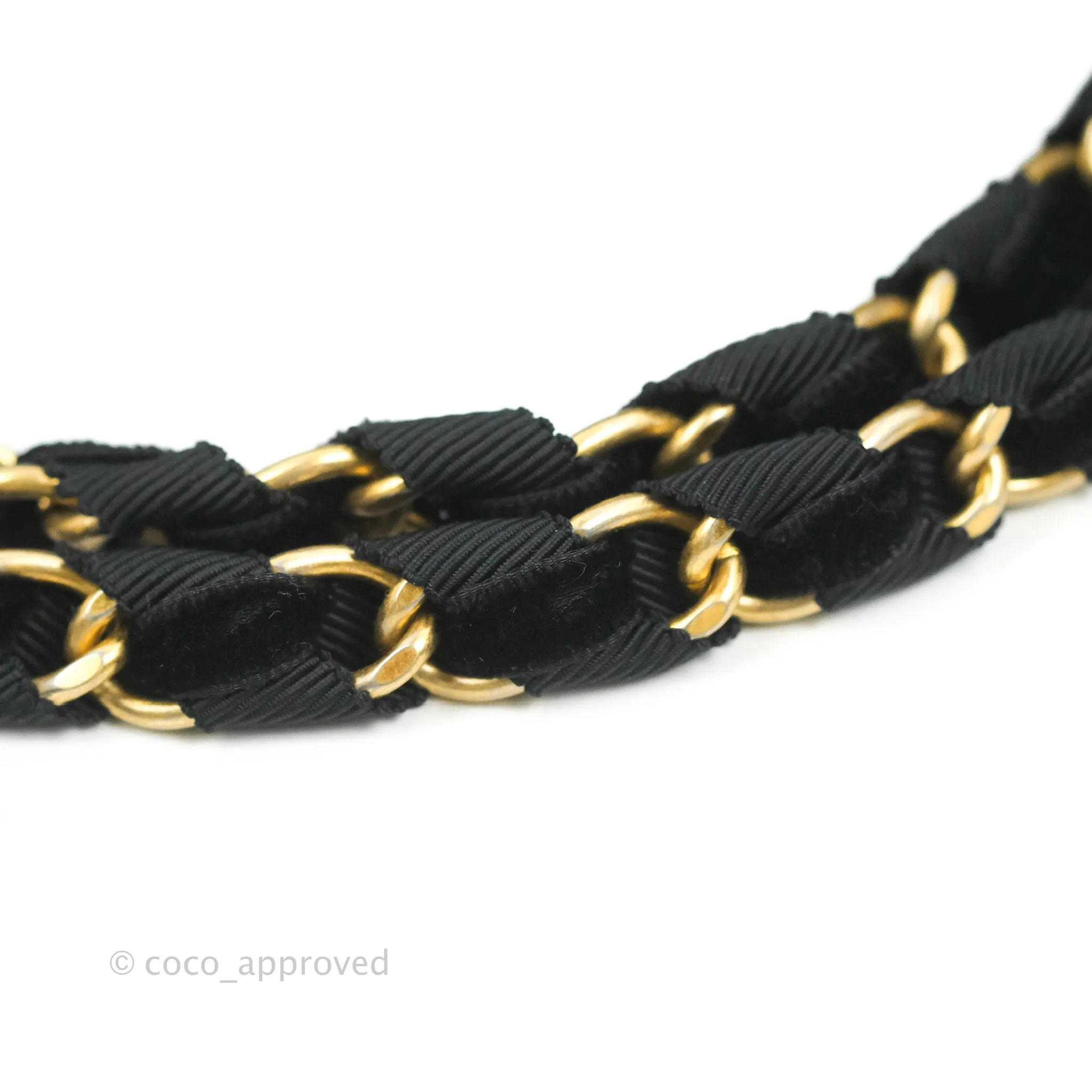 Chanel Medium Single Flap Black Tweed Chain Braid Aged Gold Hardware