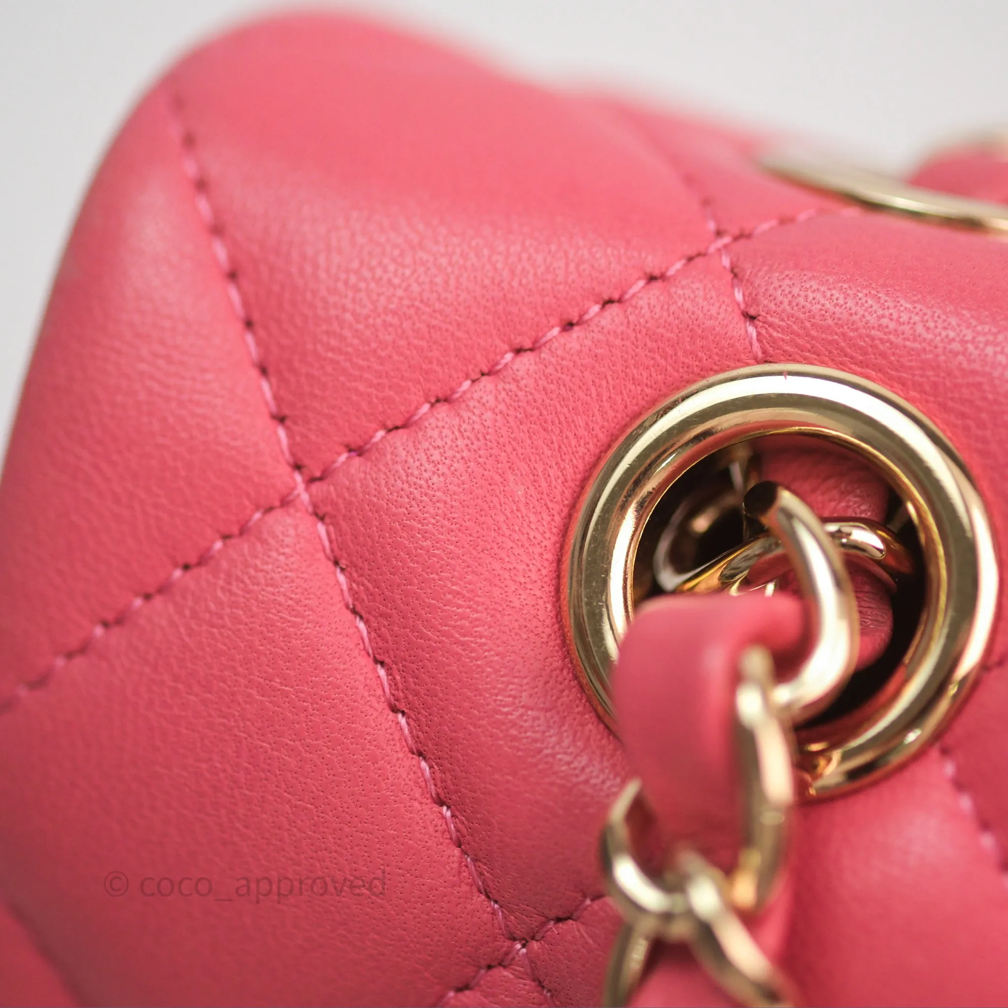 Chanel M/L Medium Flap Bag Valentine Limited Edition Pink Lambskin Gold Hardware