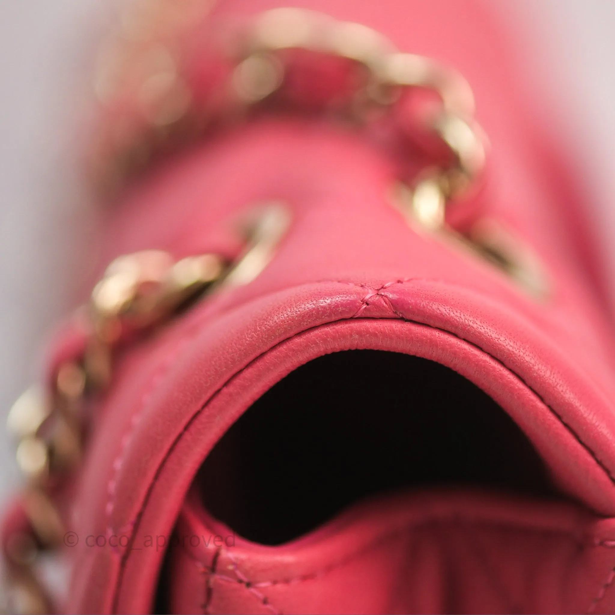 Chanel M/L Medium Flap Bag Valentine Limited Edition Pink Lambskin Gold Hardware